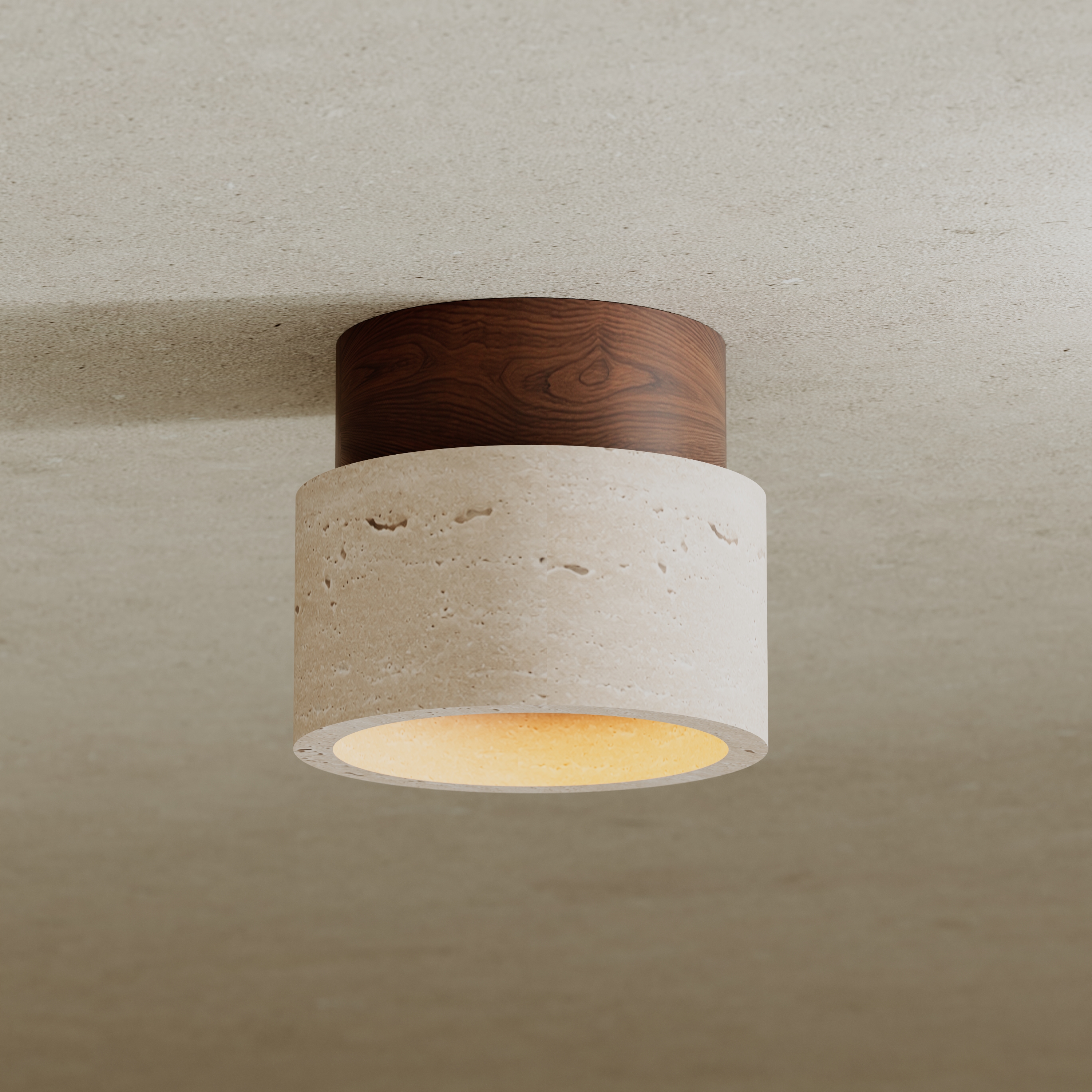 Drench Small Round Stone Ceiling Light