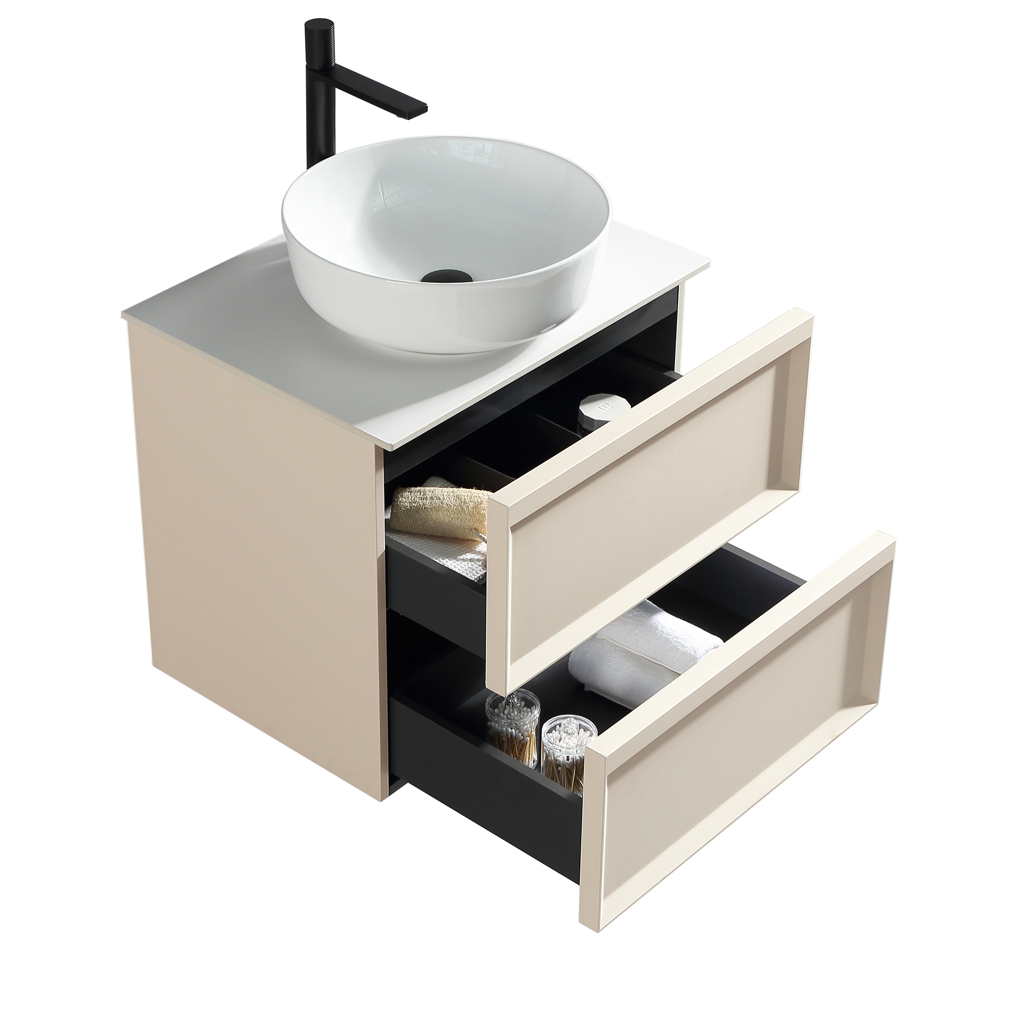 Aura 600mm Wall Mounted Vanity Unit & Sintered Stone Countertop