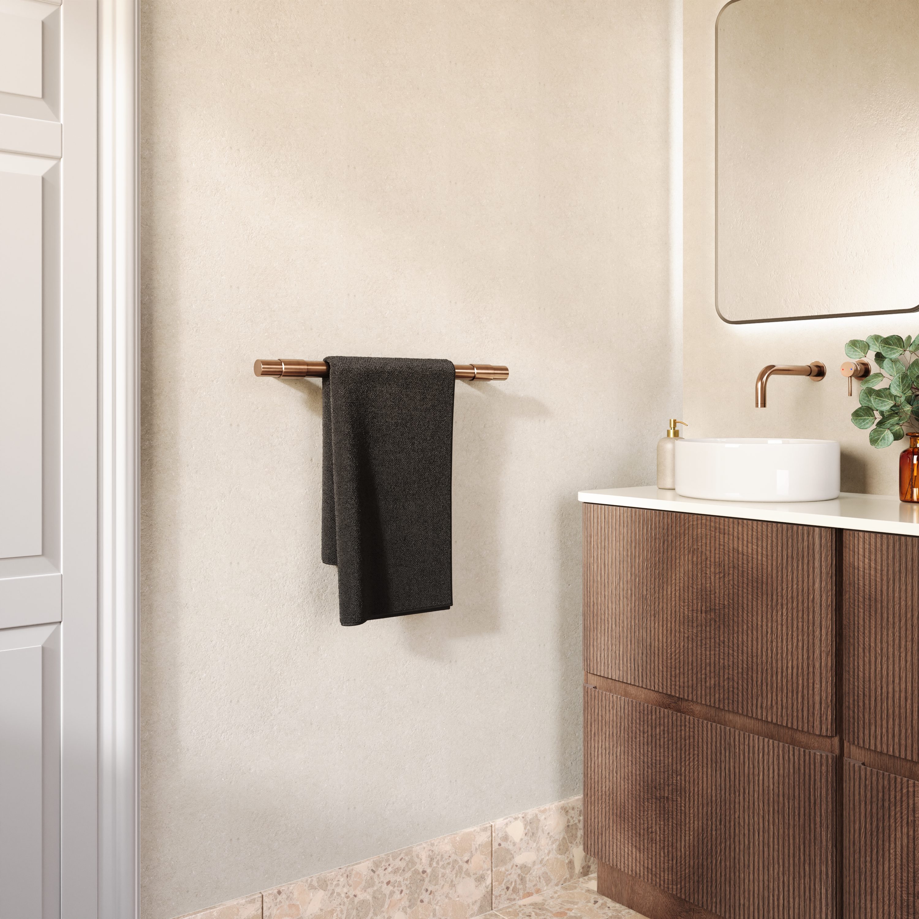 Toasty Silas Electric Heated Towel Bar - 630mm