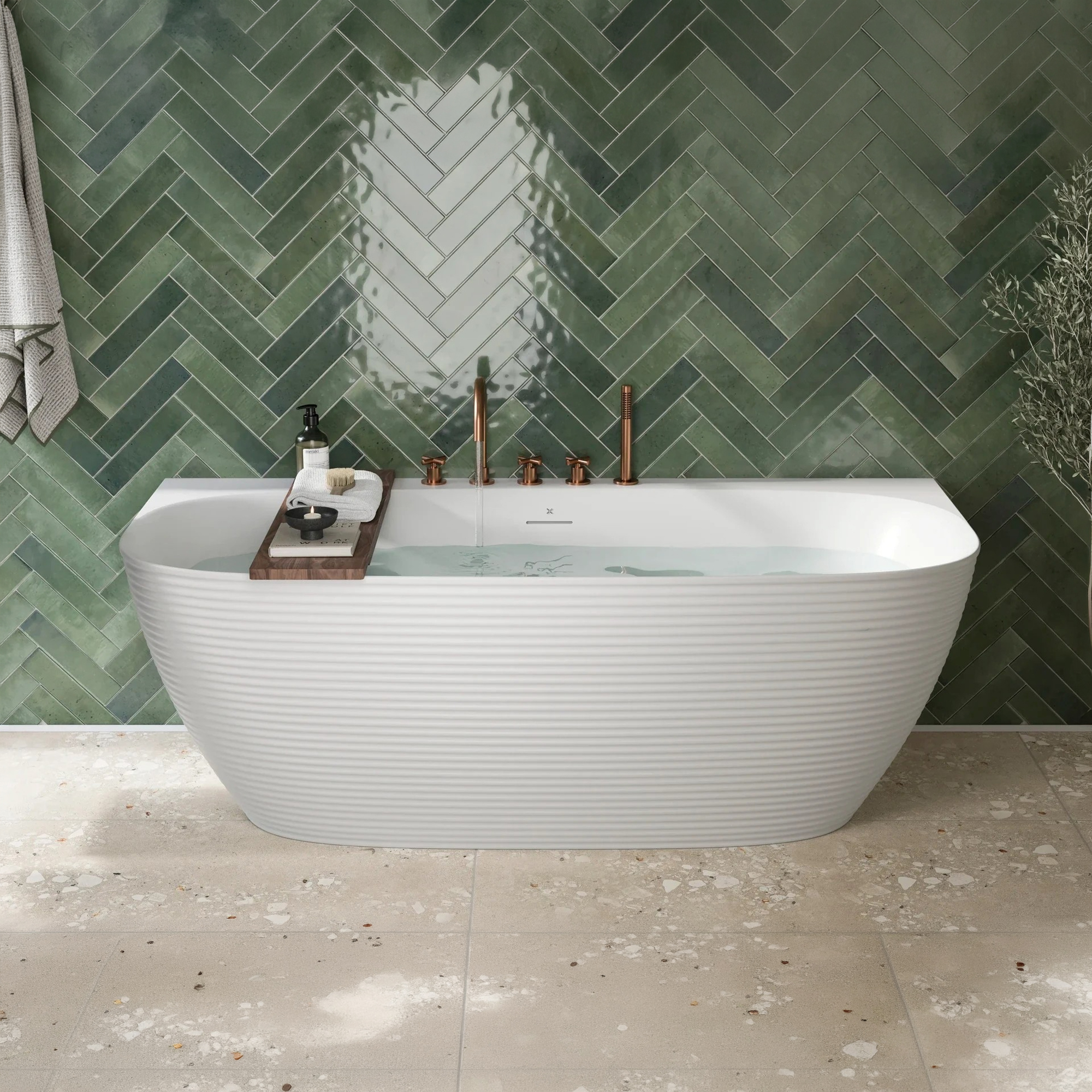 Crosswater Auriga Reinforced Back To Wall Bath