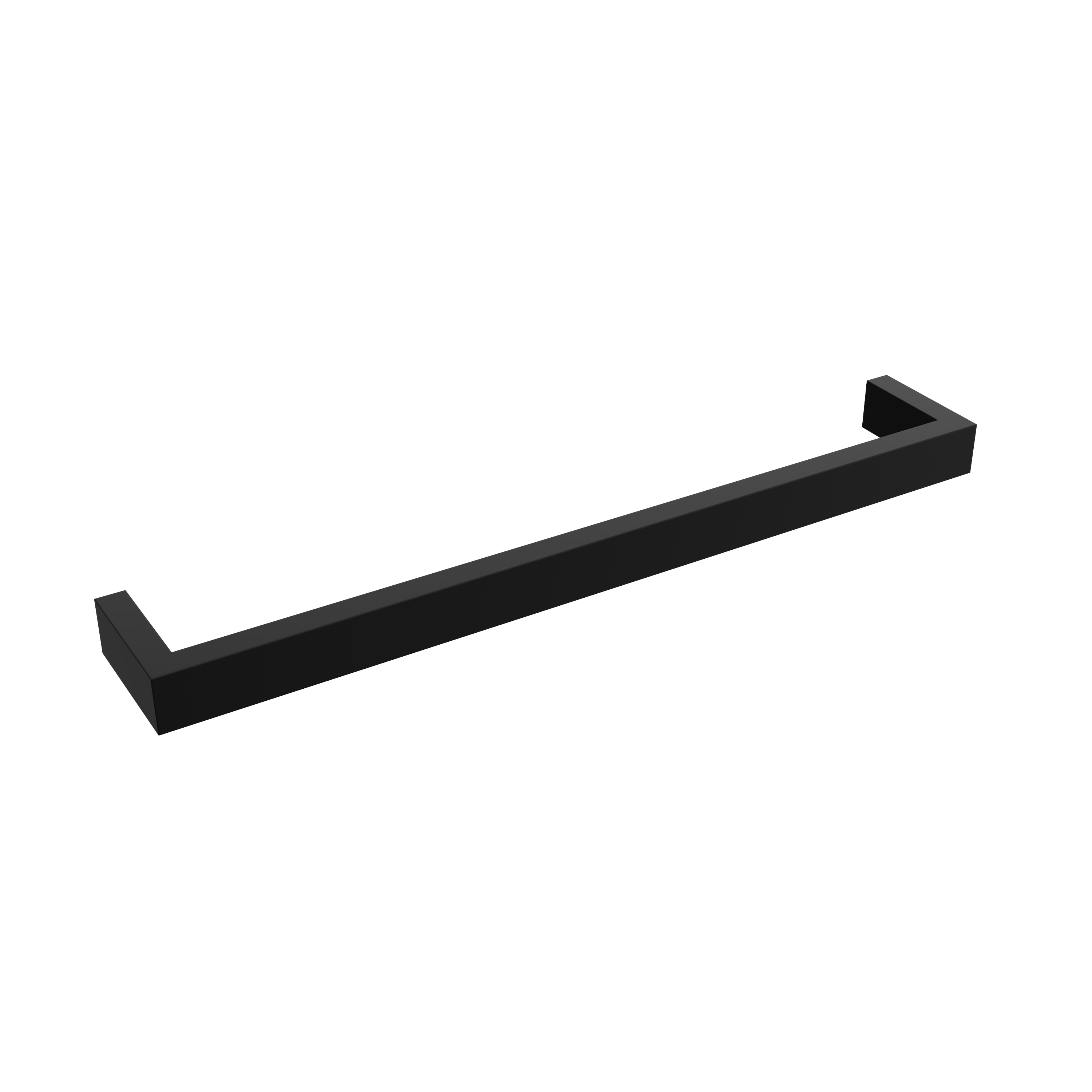 Toasty Flare Matt Black Electric Heated Towel Rail