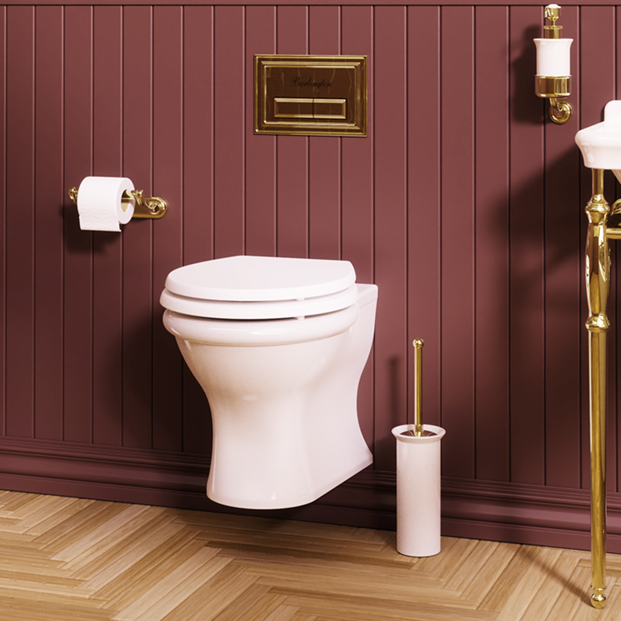 Burlington Guild Rimless Wall Hung Toilet Pan (Excluding Seat)