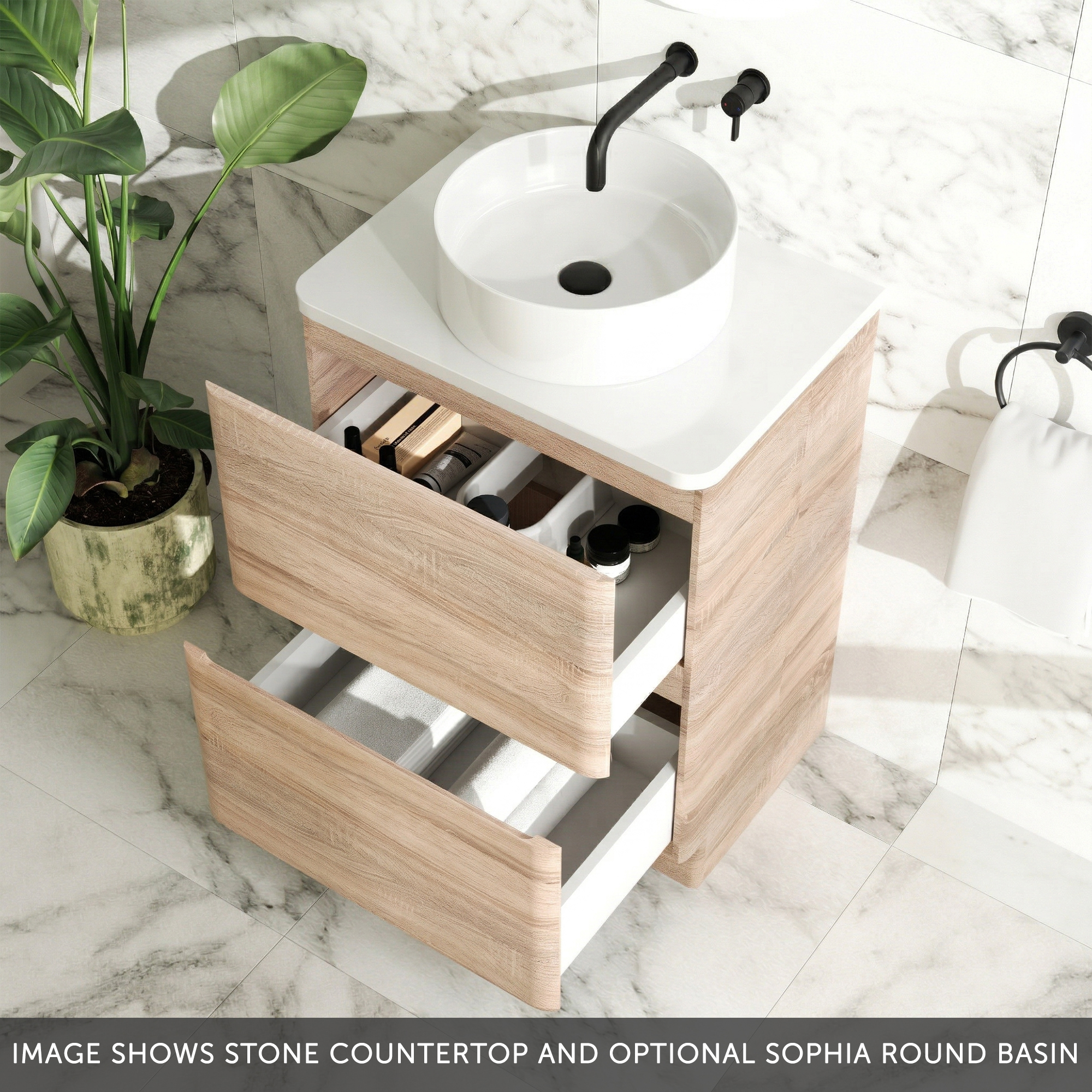 Drench Origin 600mm Floorstanding Vanity Unit & Countertop