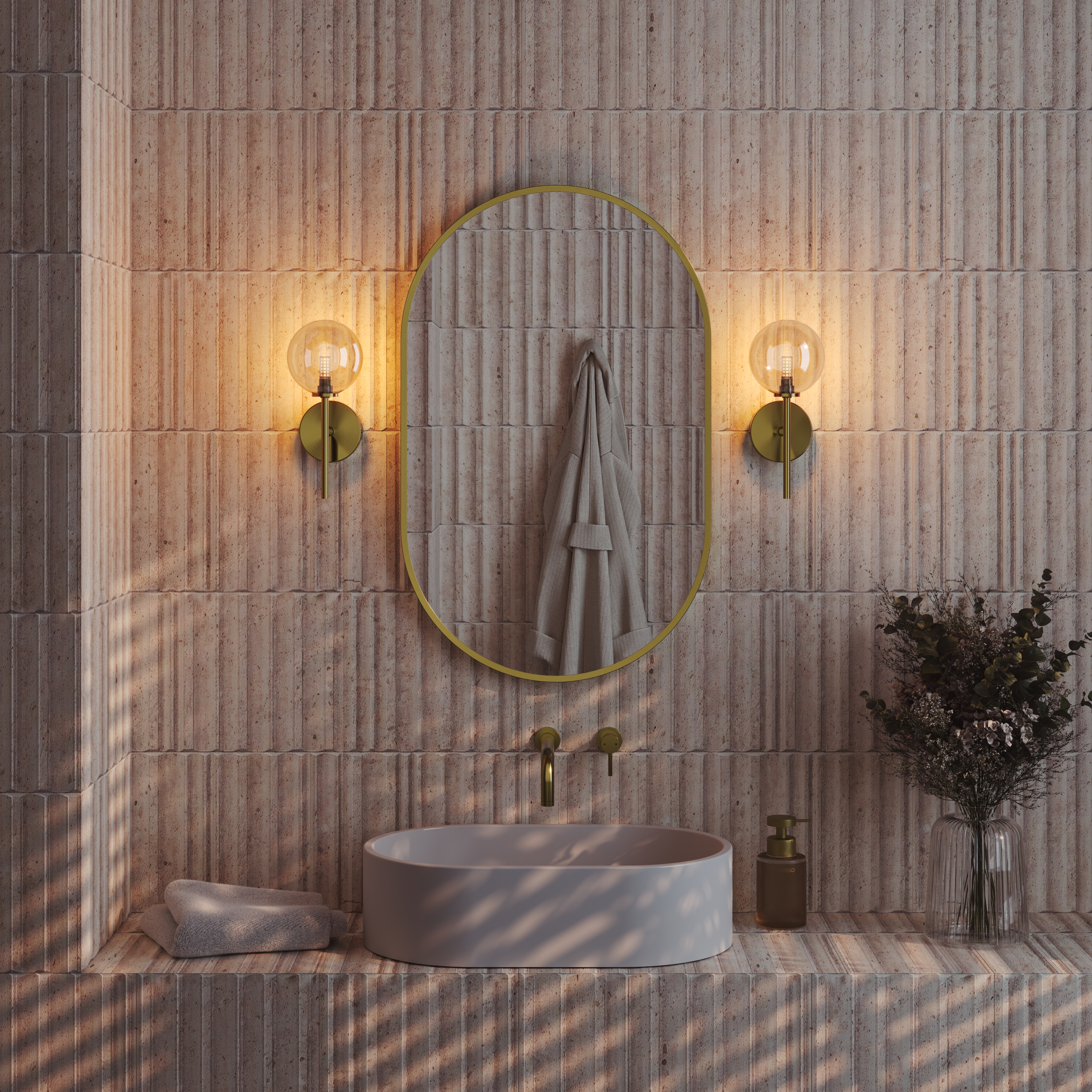 Harbour Glass Globe Wall Light