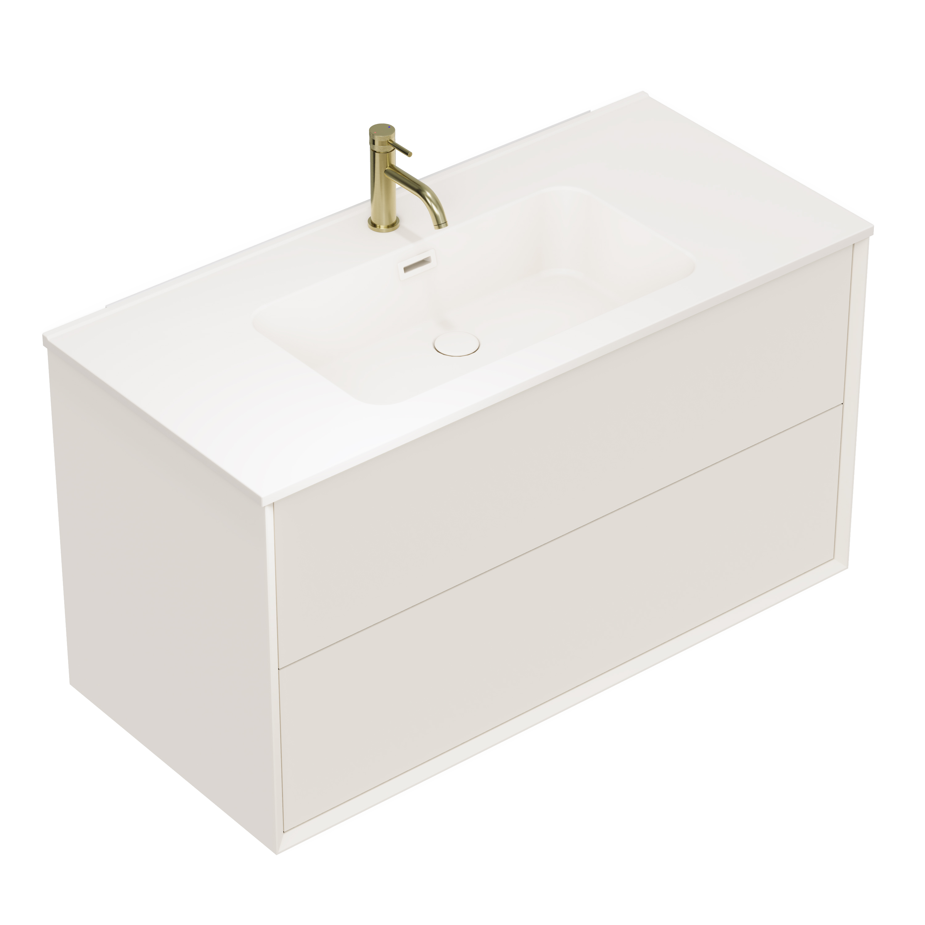 Oslo 1000mm Wall Mounted Vanity Unit & Matt White Basin
