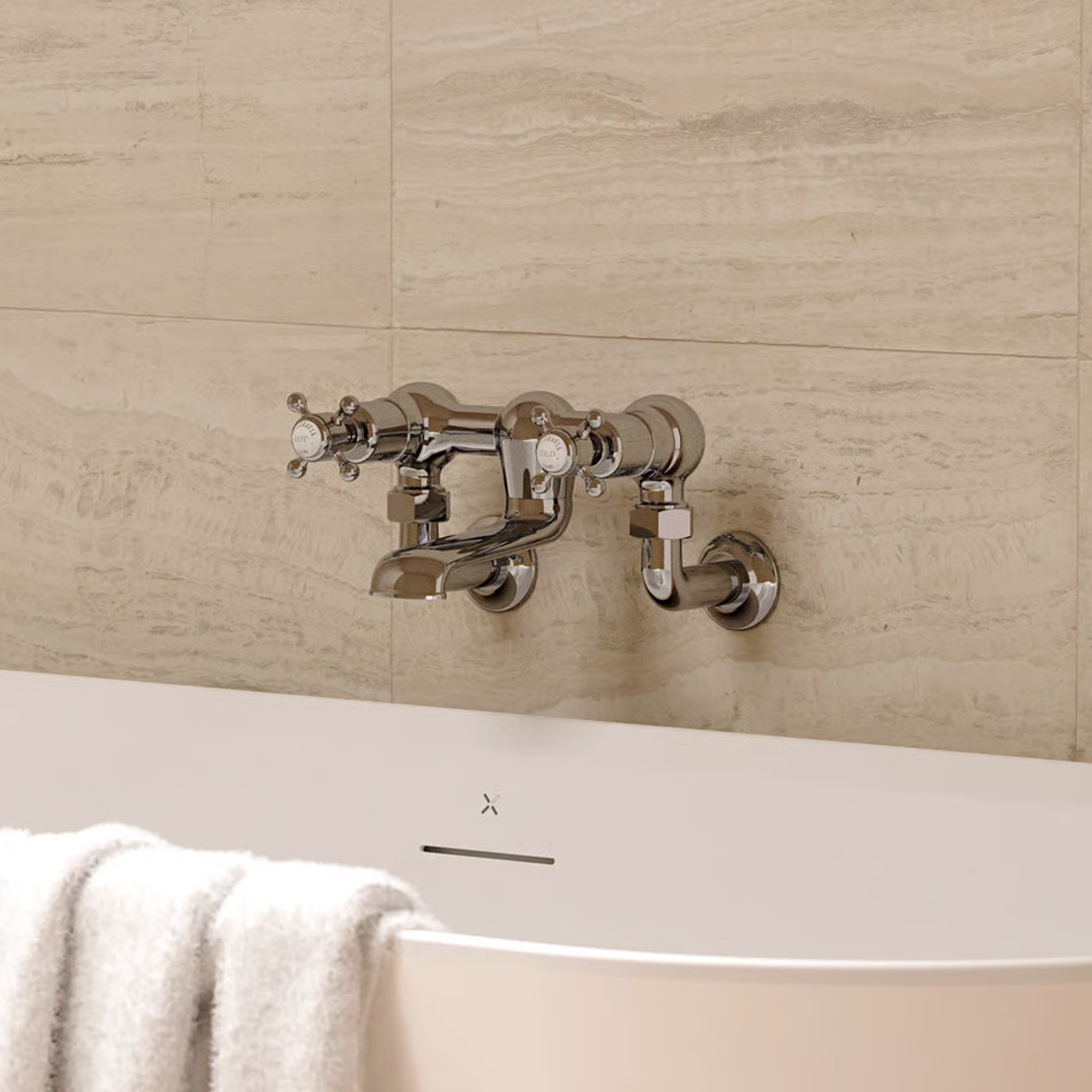 Crosswater Belgravia Crosshead Wall Mounted Bath Filler Tap