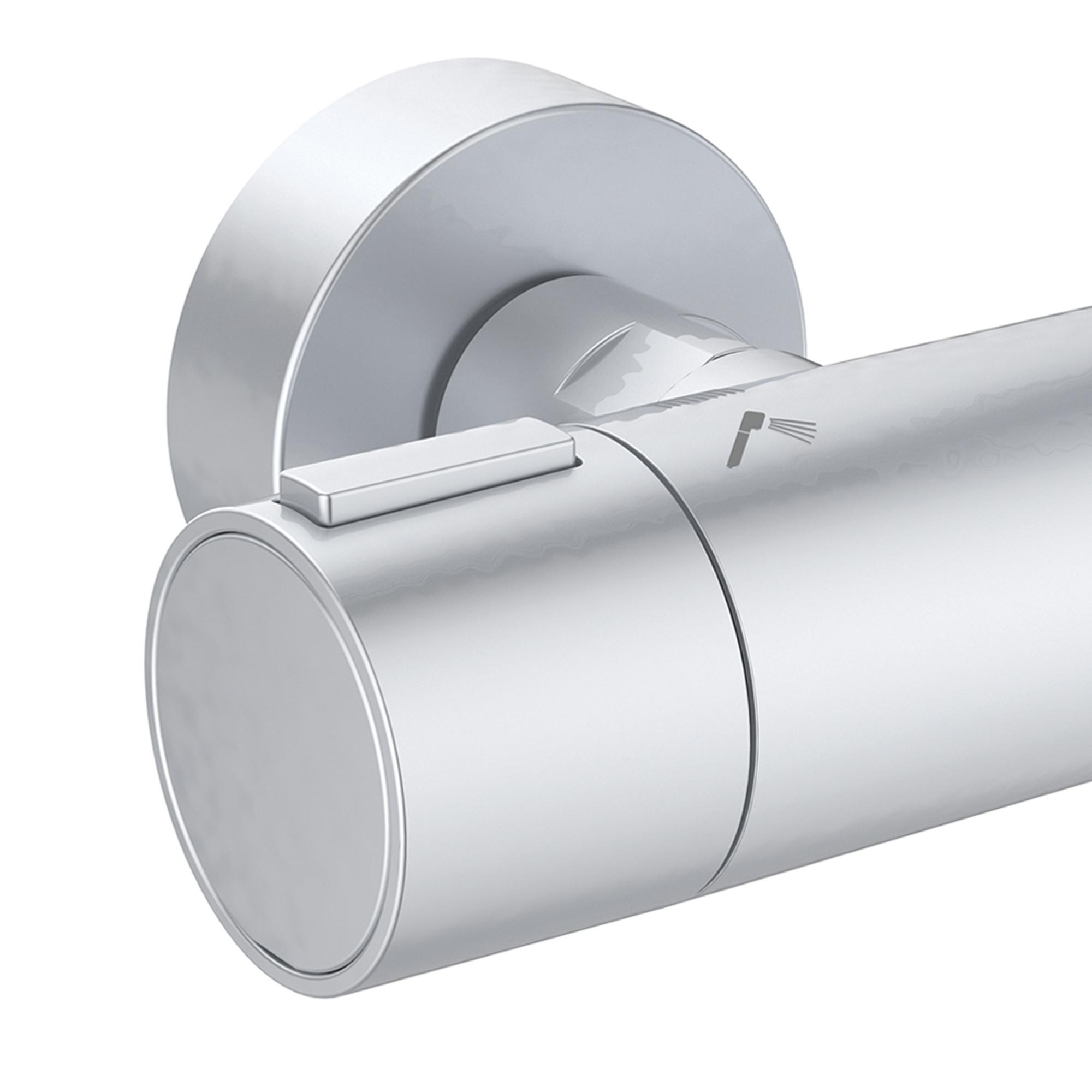 Ideal Standard Ceratherm Alu+ Exposed Thermostatic Shower Kit with Multi-Function Shower Head, Handset & 2 Shelves