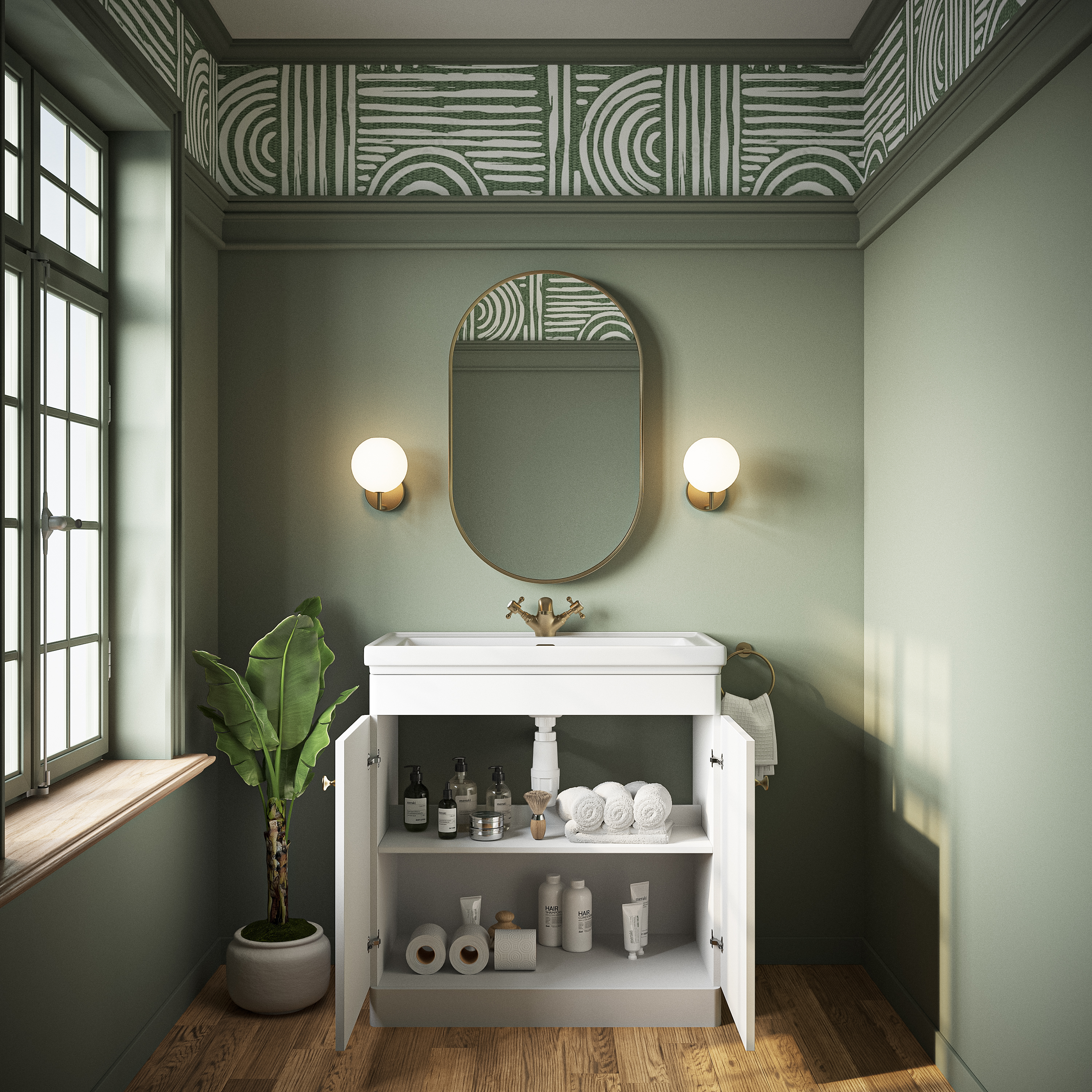 Butler & Rose Ophelia 800mm Floorstanding 2 Door Vanity Unit & Basin