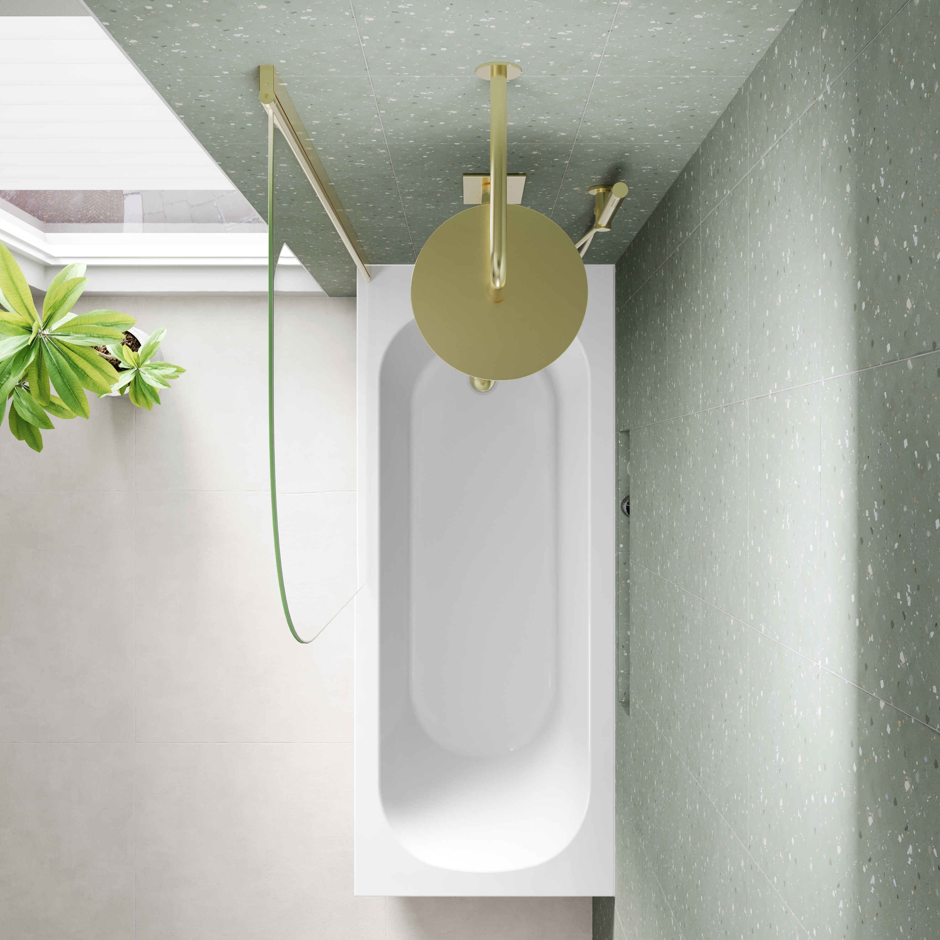 Armourcast Reinforced Single Ended Shower Bath & Shower Screen