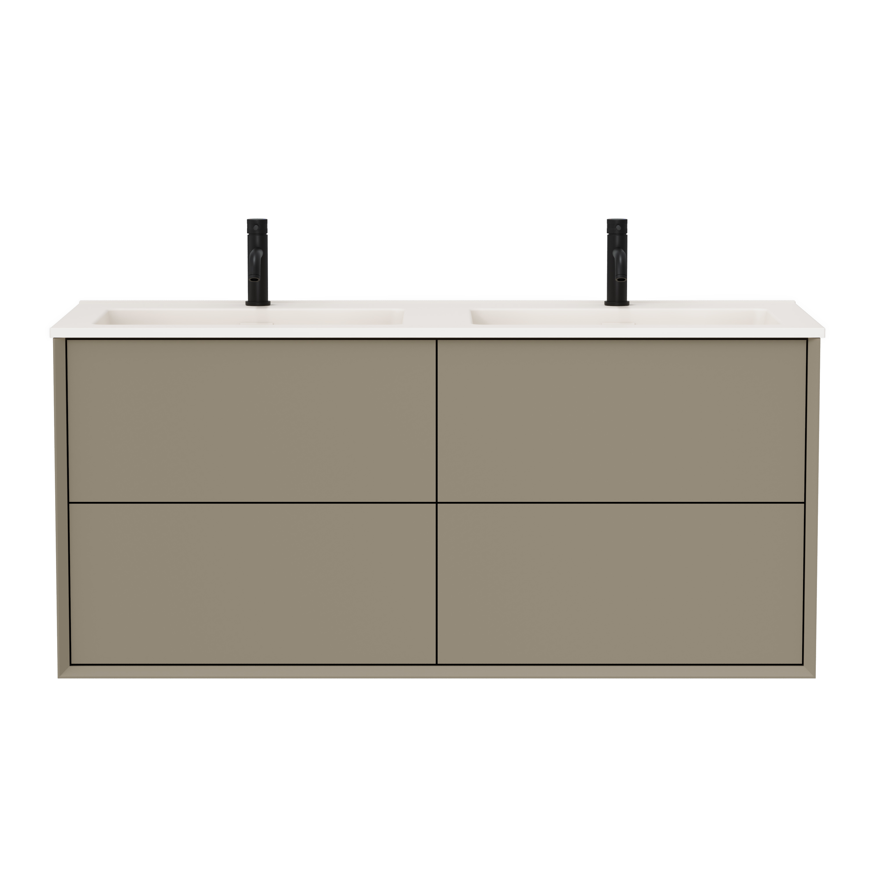 Oslo 1200mm Wall Mounted Vanity Unit & Matt White Basin