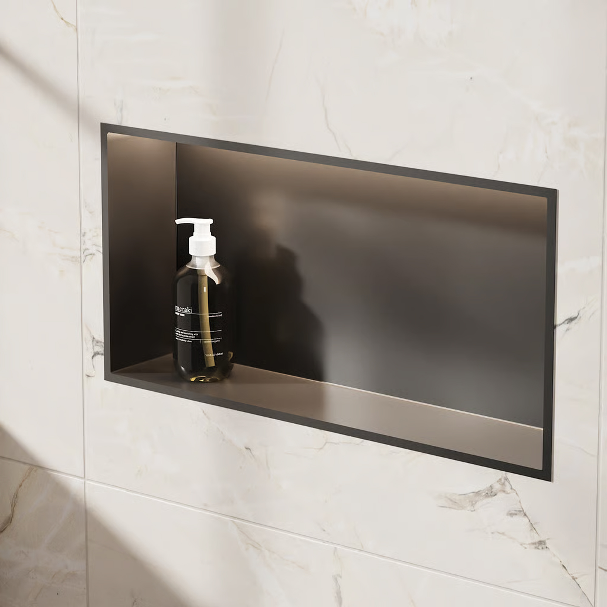 Crosswater Inset LED Illuminated Shower Niche - 610 x 305mm