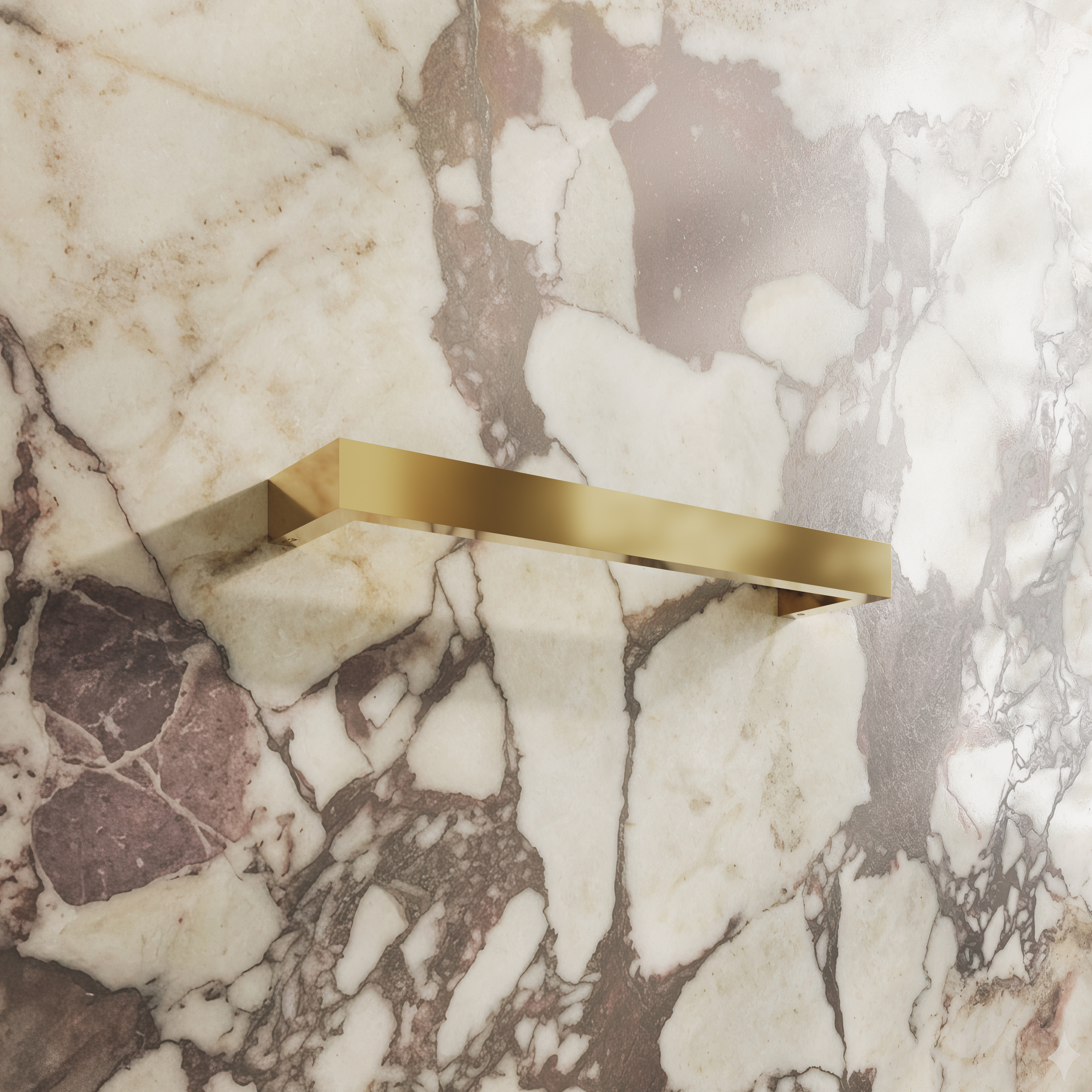 Toasty Flare Polished Brass Electric Heated Towel Rail