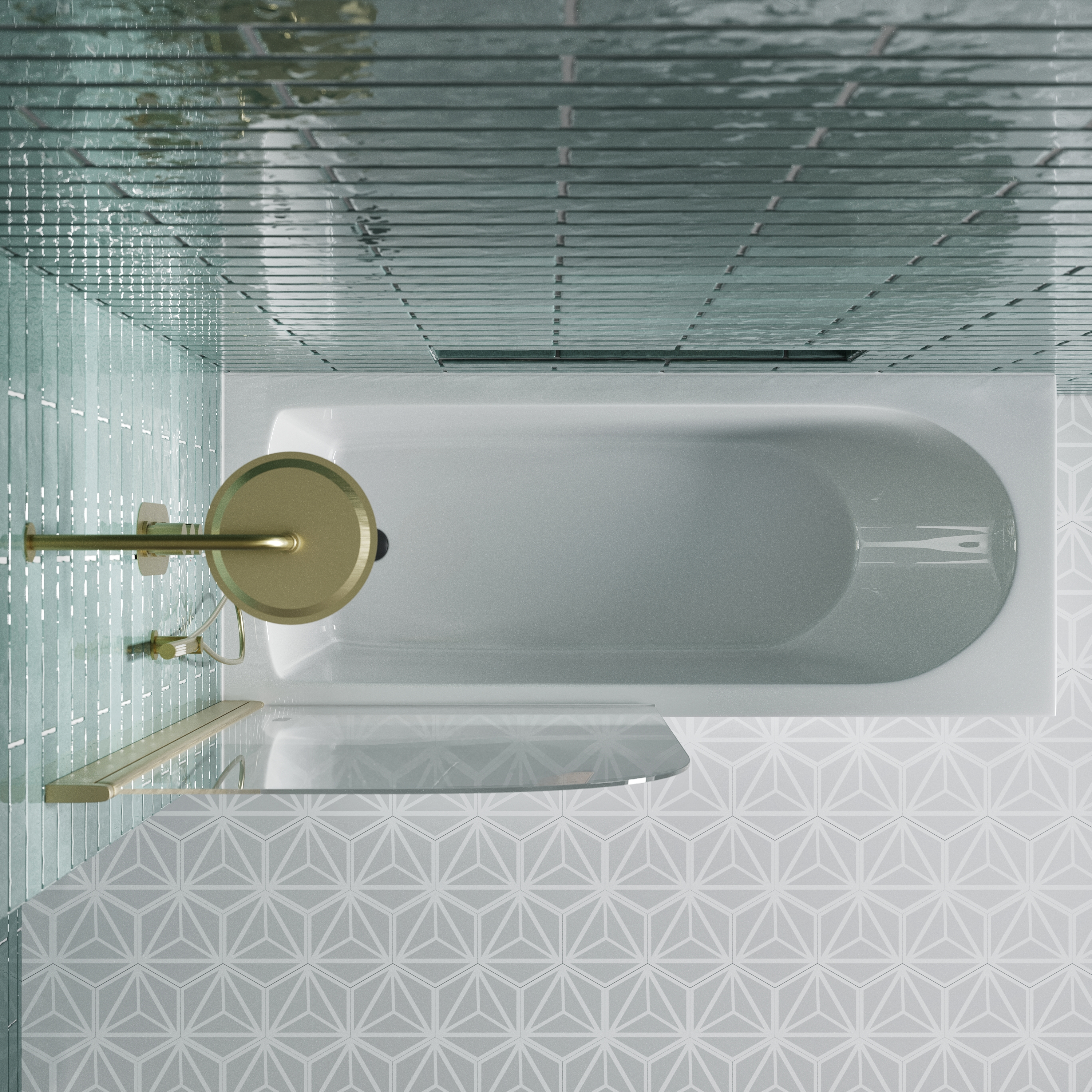 Drench Straight Single Ended Curved Bath & Shower Screen