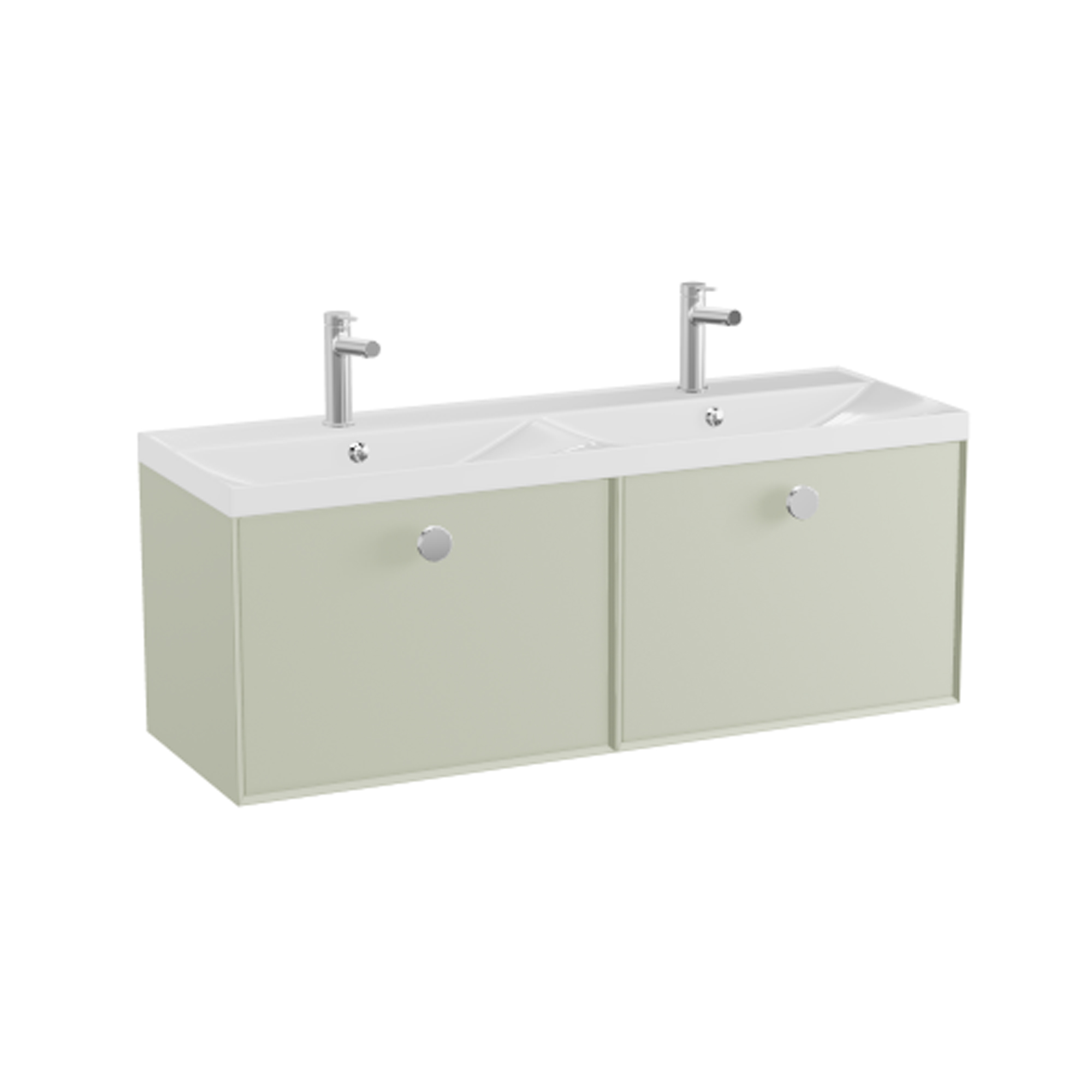 Vado Safari 1200mm Wall Hung Vanity Unit & Double Basin