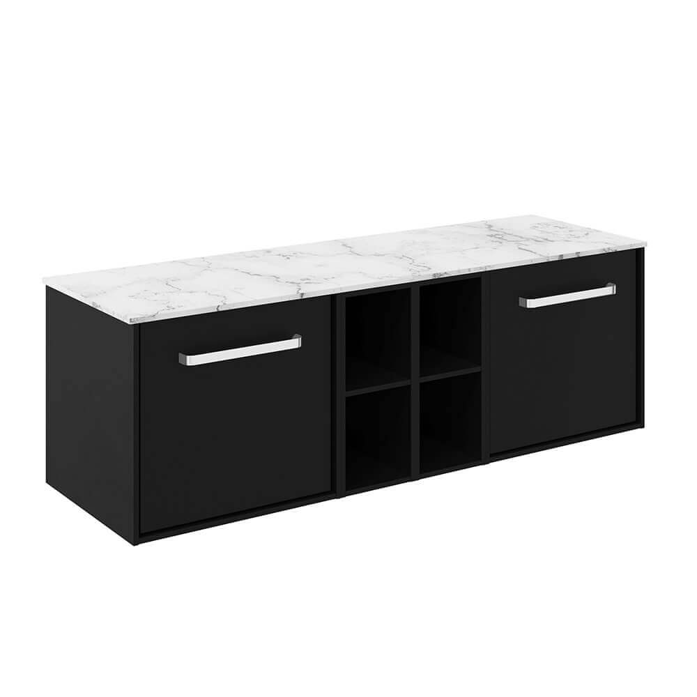 Crosswater Infinity Double Wall Mounted Drawer Unit & Double Base Unit with Worktop - 1400mm