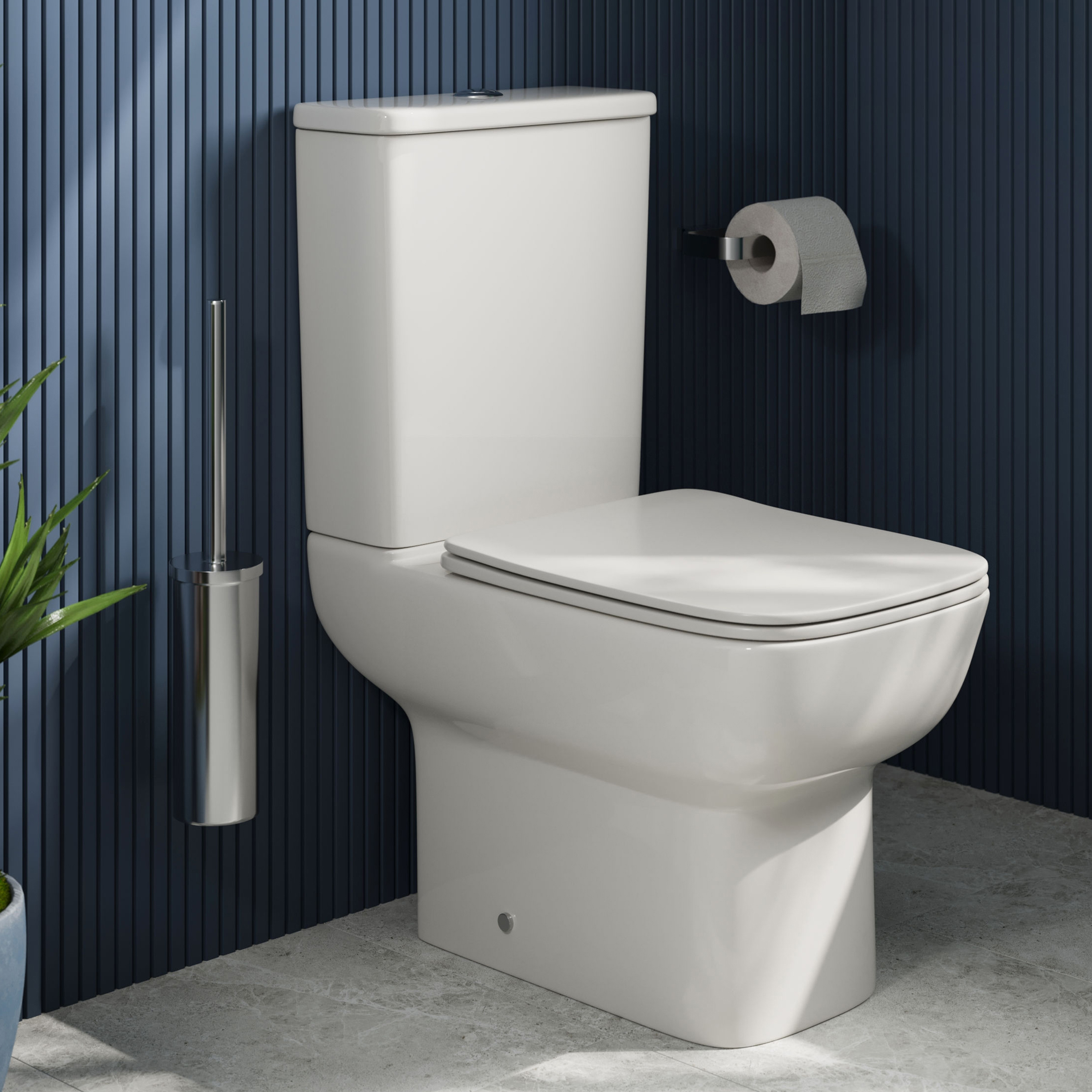 Harbour Icon Rimless Close Coupled Toilet & Soft Close Seat