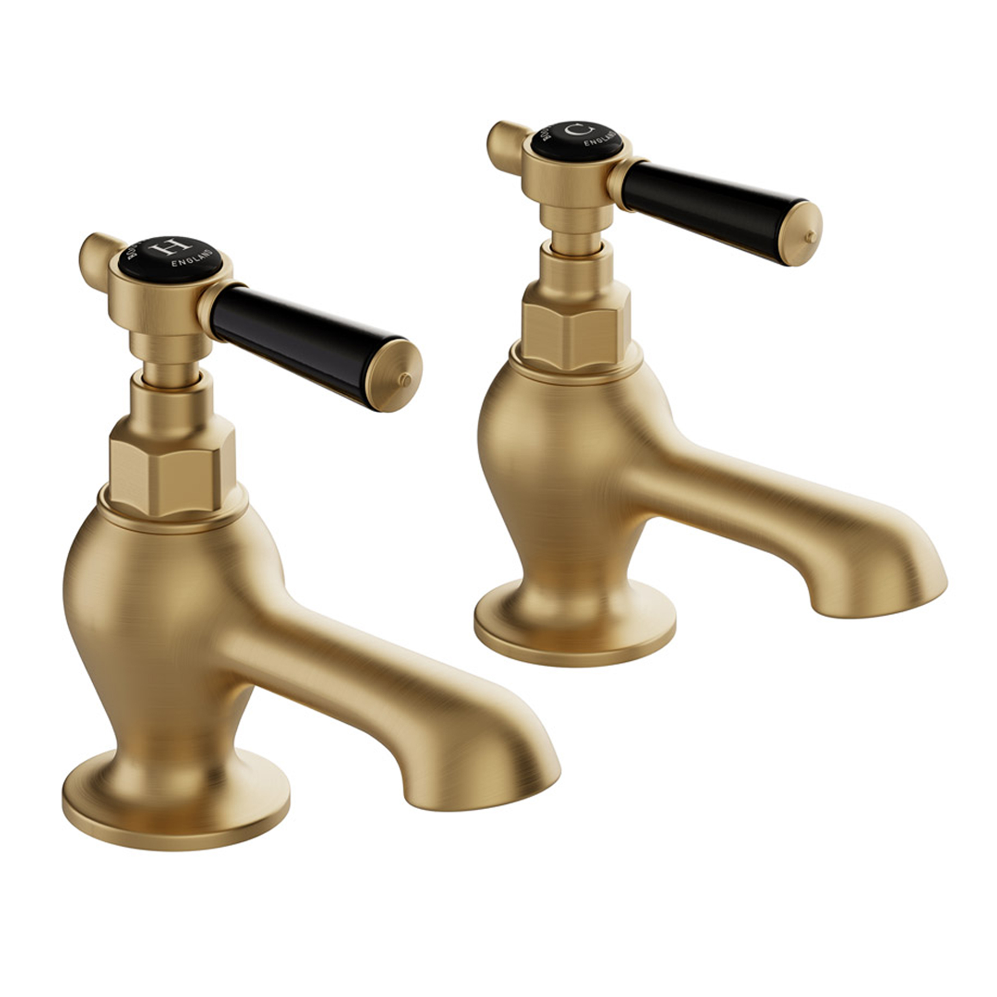 Booth & Co Axbridge Traditional Lever Bath Pillar Taps
