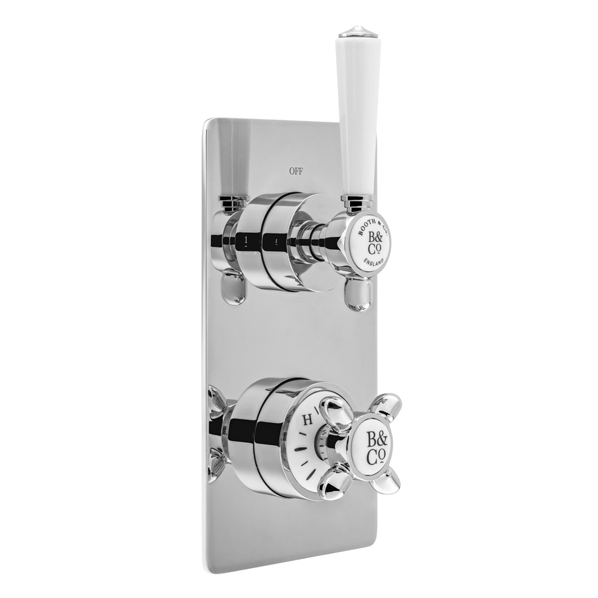 Booth & Co Axbridge Traditional 2 Outlet 2 Handle Concealed Thermostatic Shower Valve