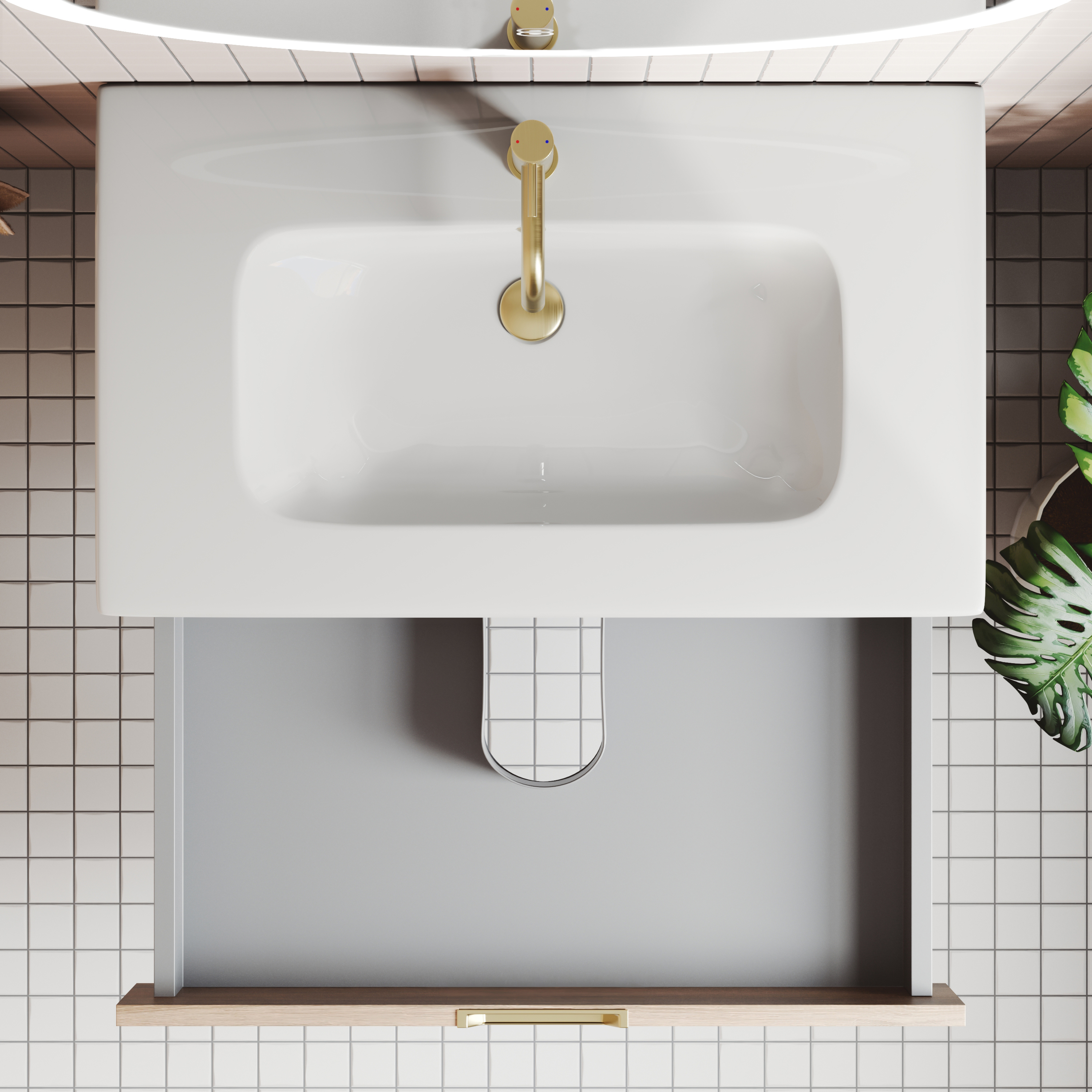 Isla 800mm Wall Hung Vanity Unit & Basin