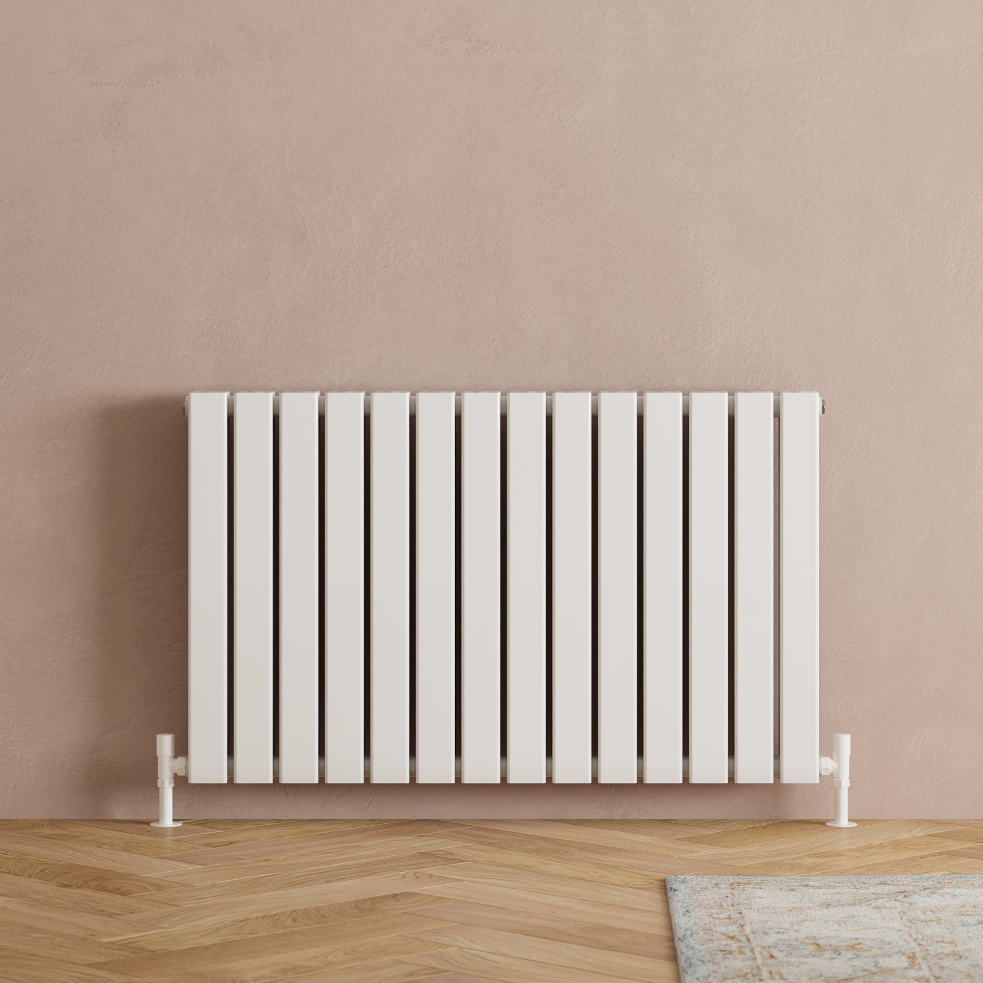Toasty Radiance White Flat Panel Horizontal Radiator
