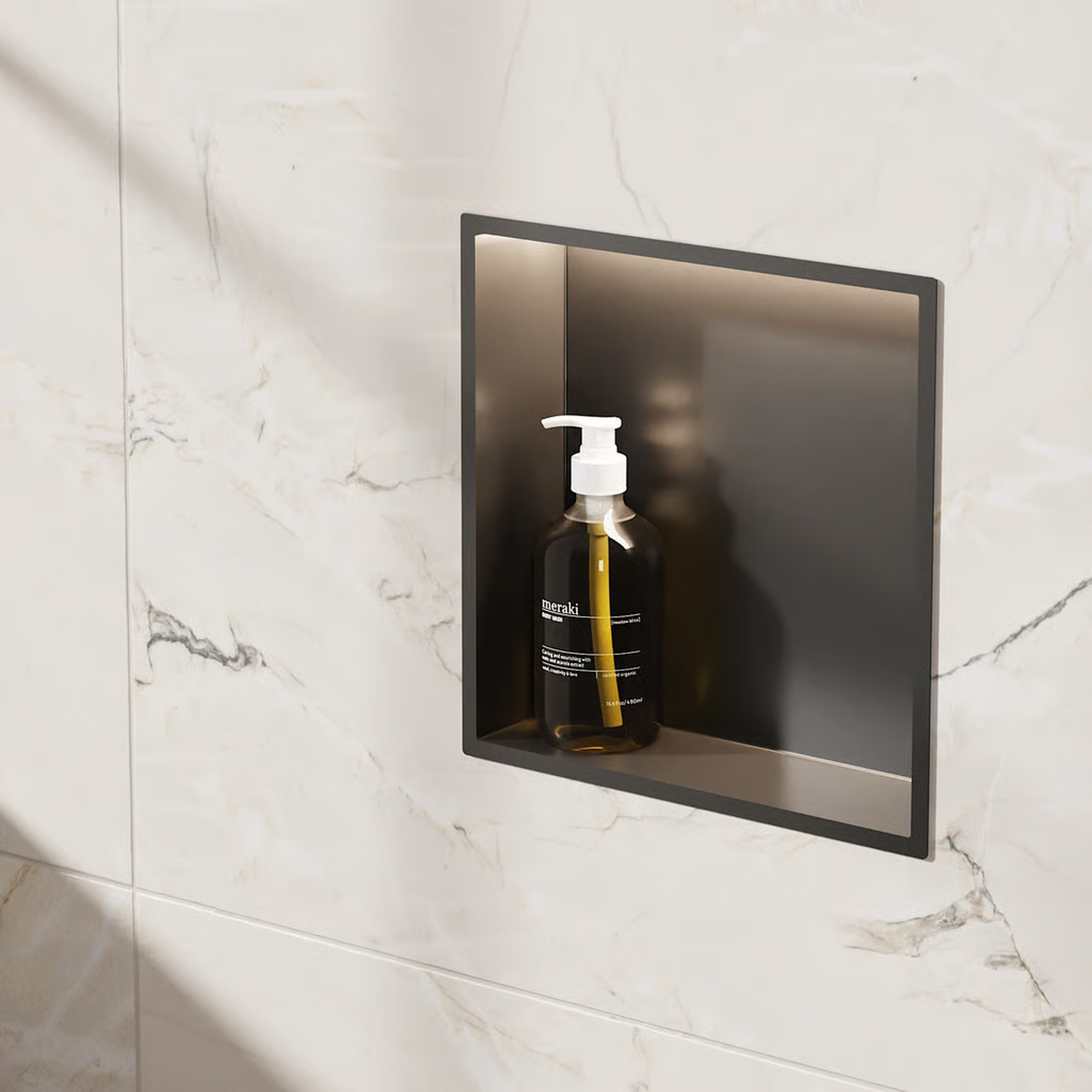 Crosswater Inset LED Illuminated Shower Niche - 305 x 305mm
