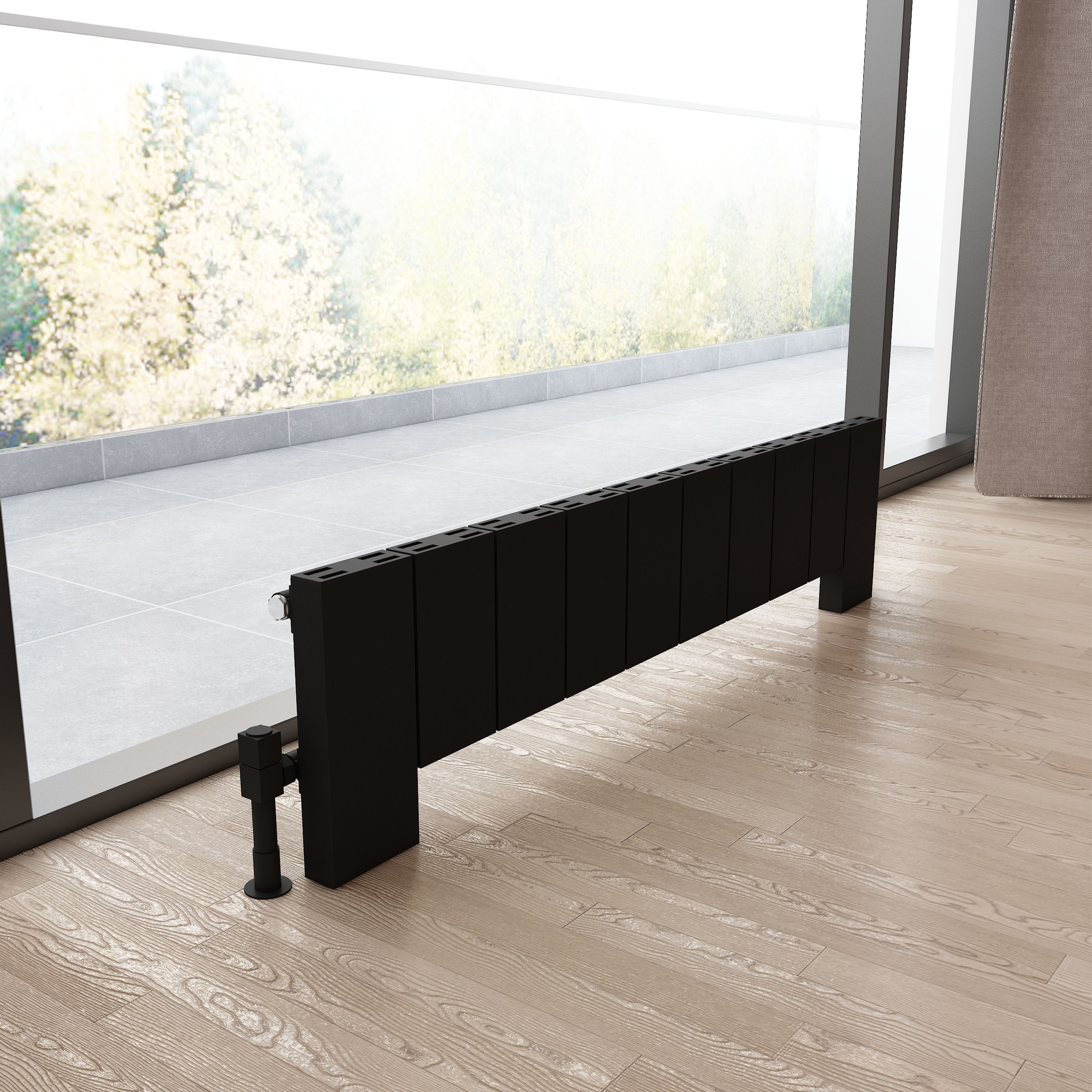 Carisa Elvino Floorstanding Panel Designer Aluminium Radiator