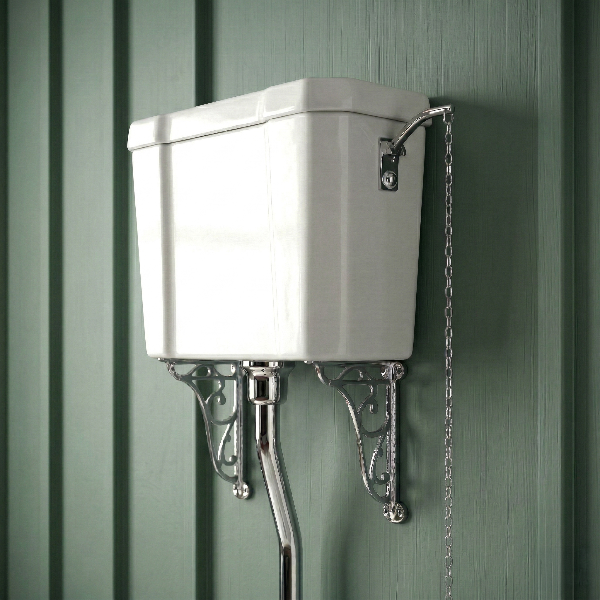 Butler & Rose Catherine High Level Toilet with Pan, Cistern & Flush Pipe Kit