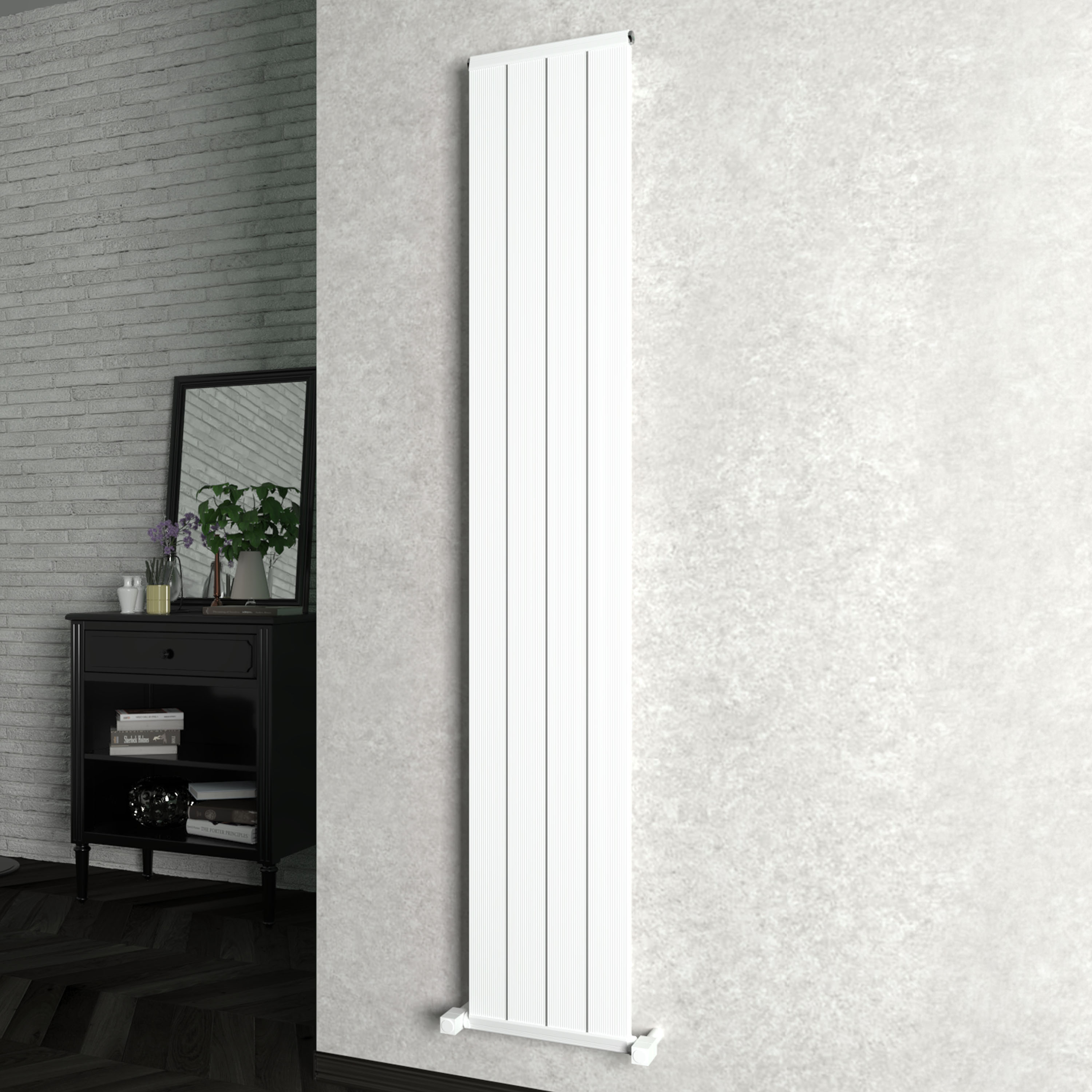 Carisa Elite Flat Panel Textured Vertical Aluminium Radiator