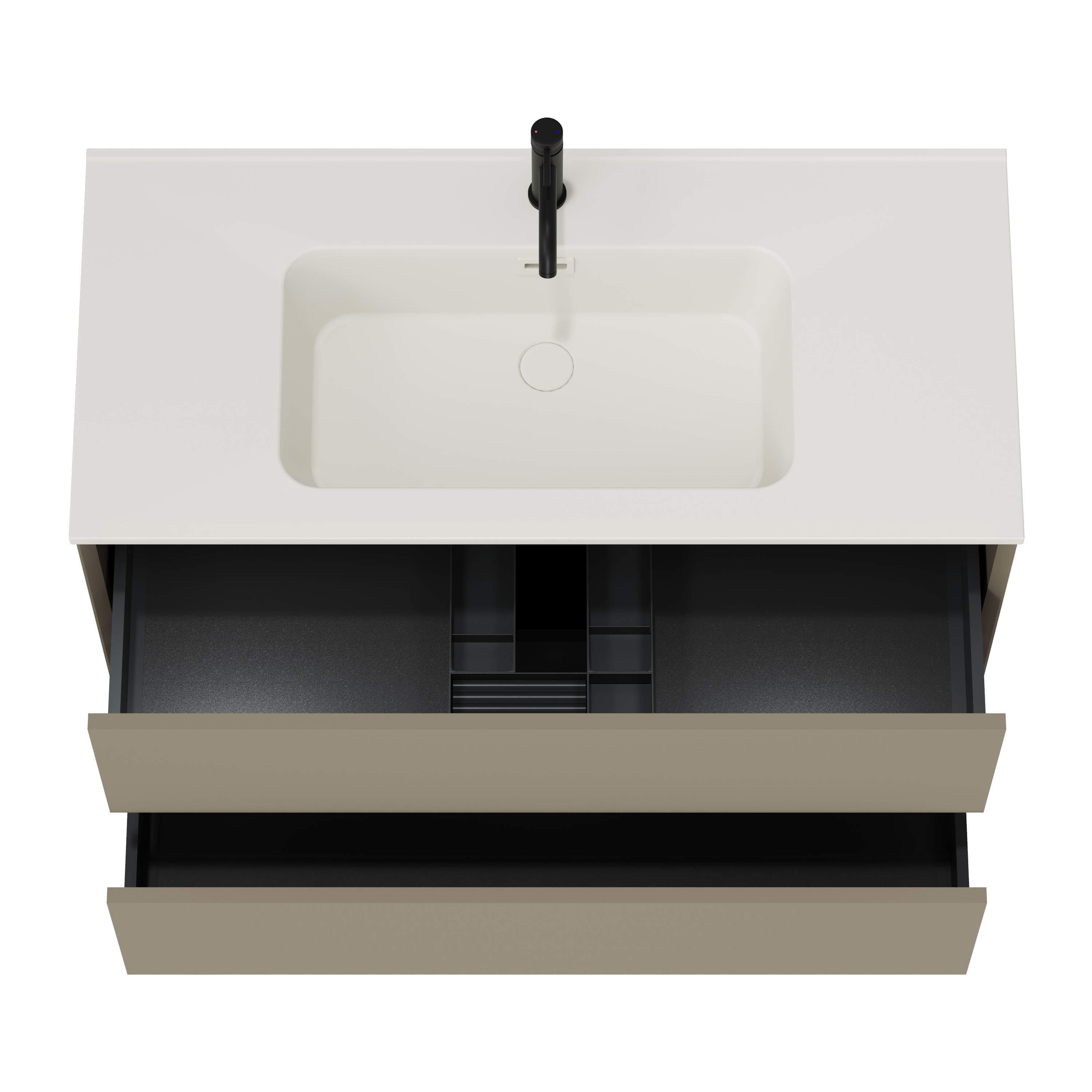 Oslo 1000mm Wall Mounted Vanity Unit & Matt White Basin