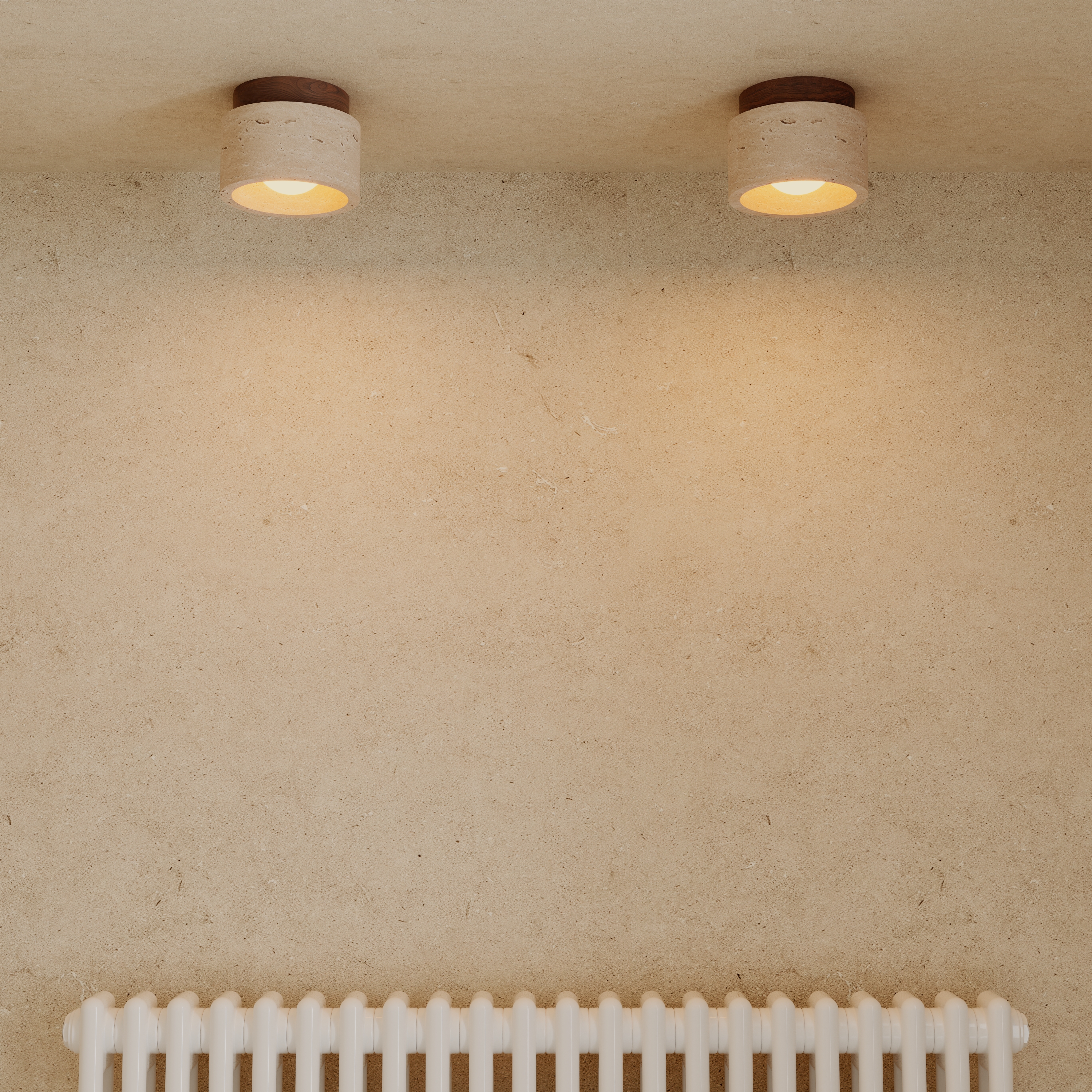 Drench Small Round Stone Ceiling Light