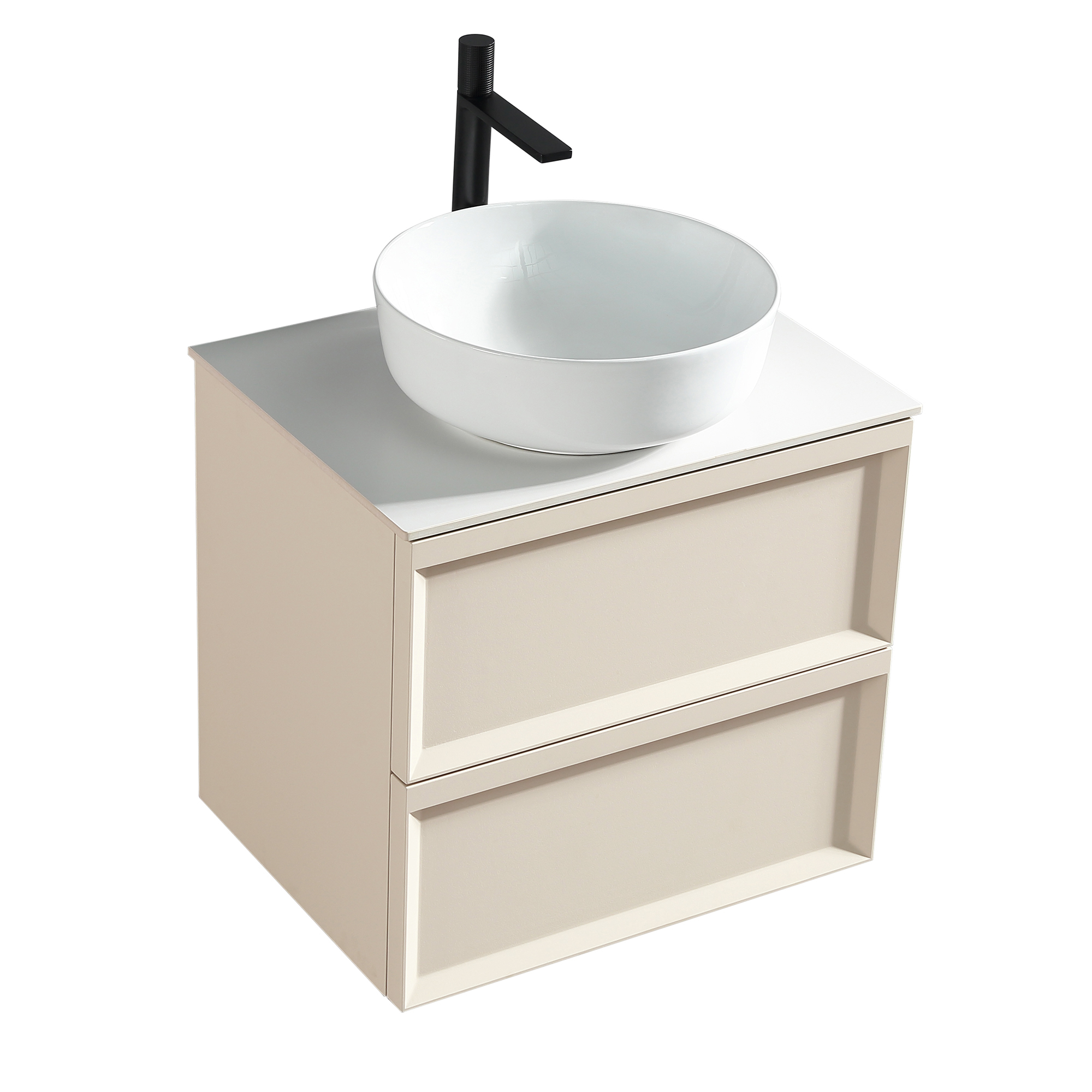Aura 600mm Wall Mounted Vanity Unit & Sintered Stone Countertop