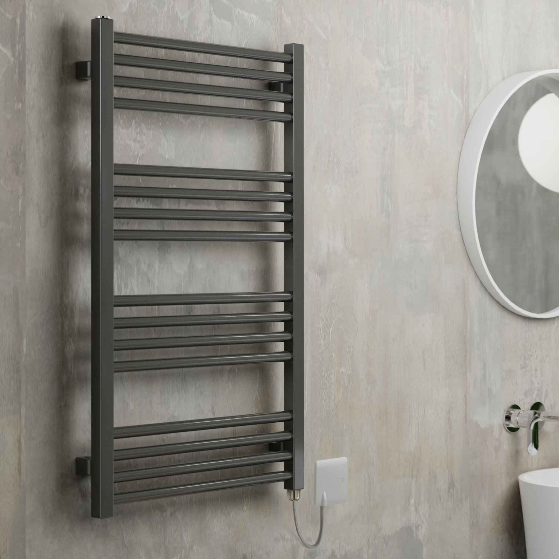 Terma Fiona Electric Heated Towel Rail with SIM Heating Element