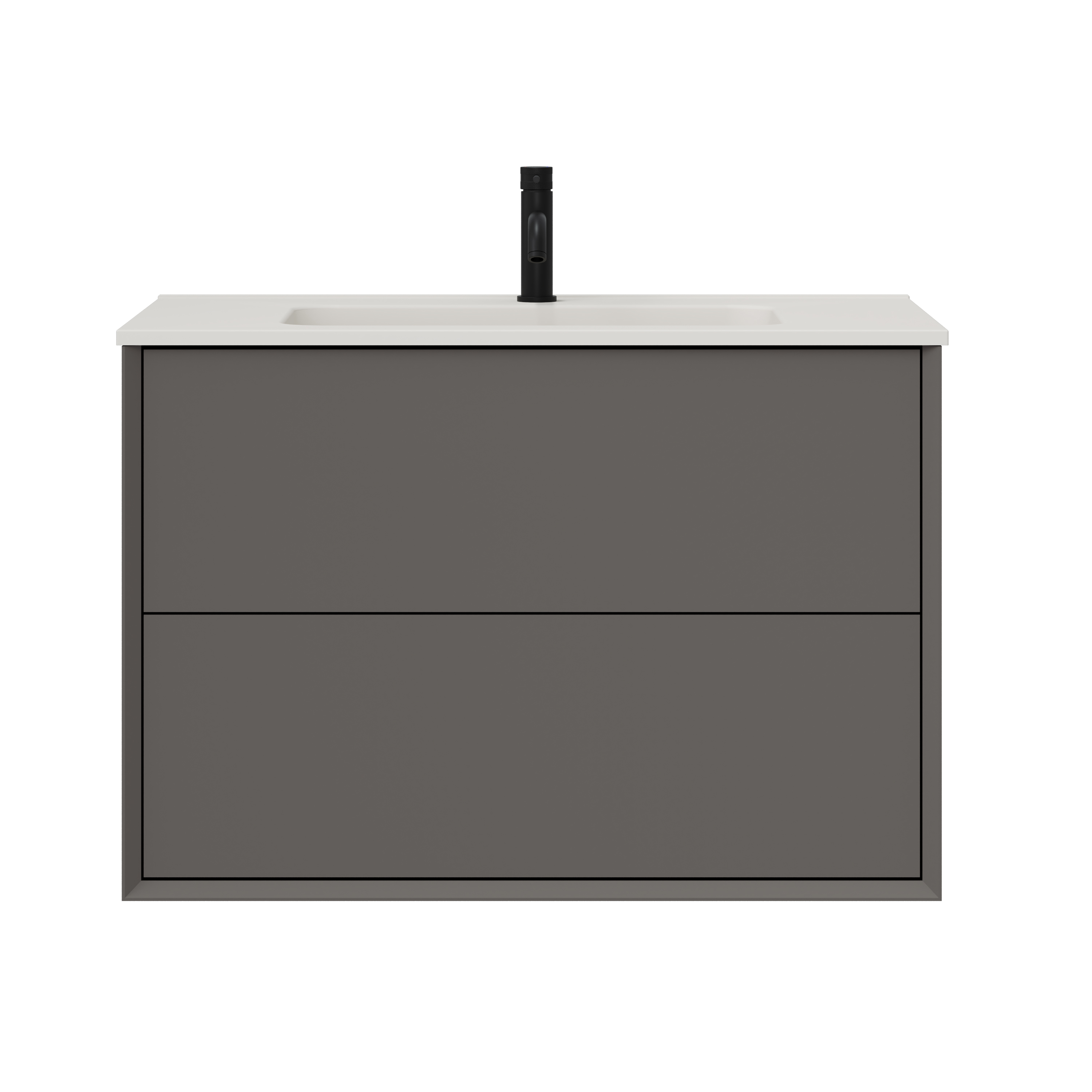 Oslo 800mm Wall Mounted Vanity Unit & Matt White Basin