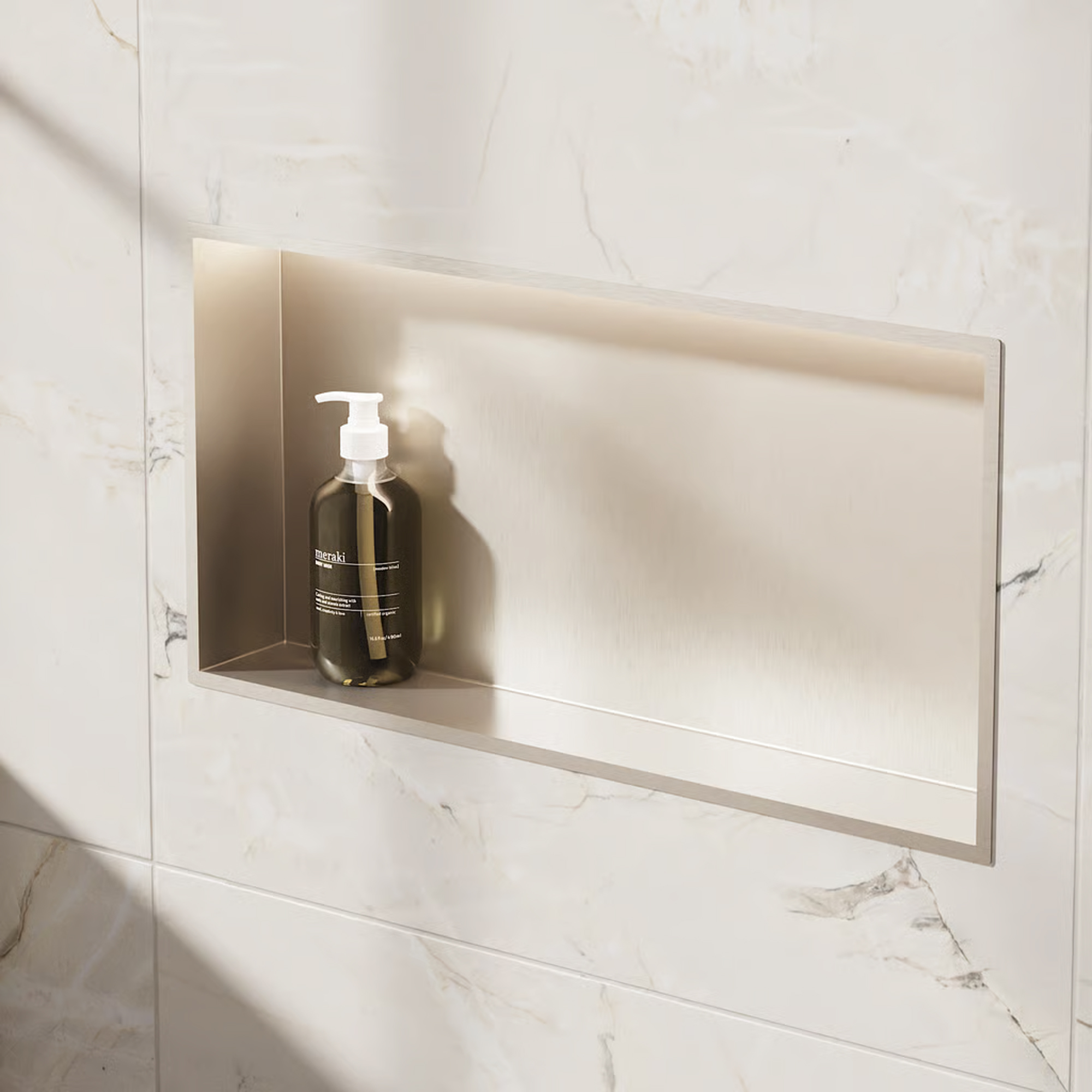 Crosswater Inset LED Illuminated Shower Niche - 610 x 305mm