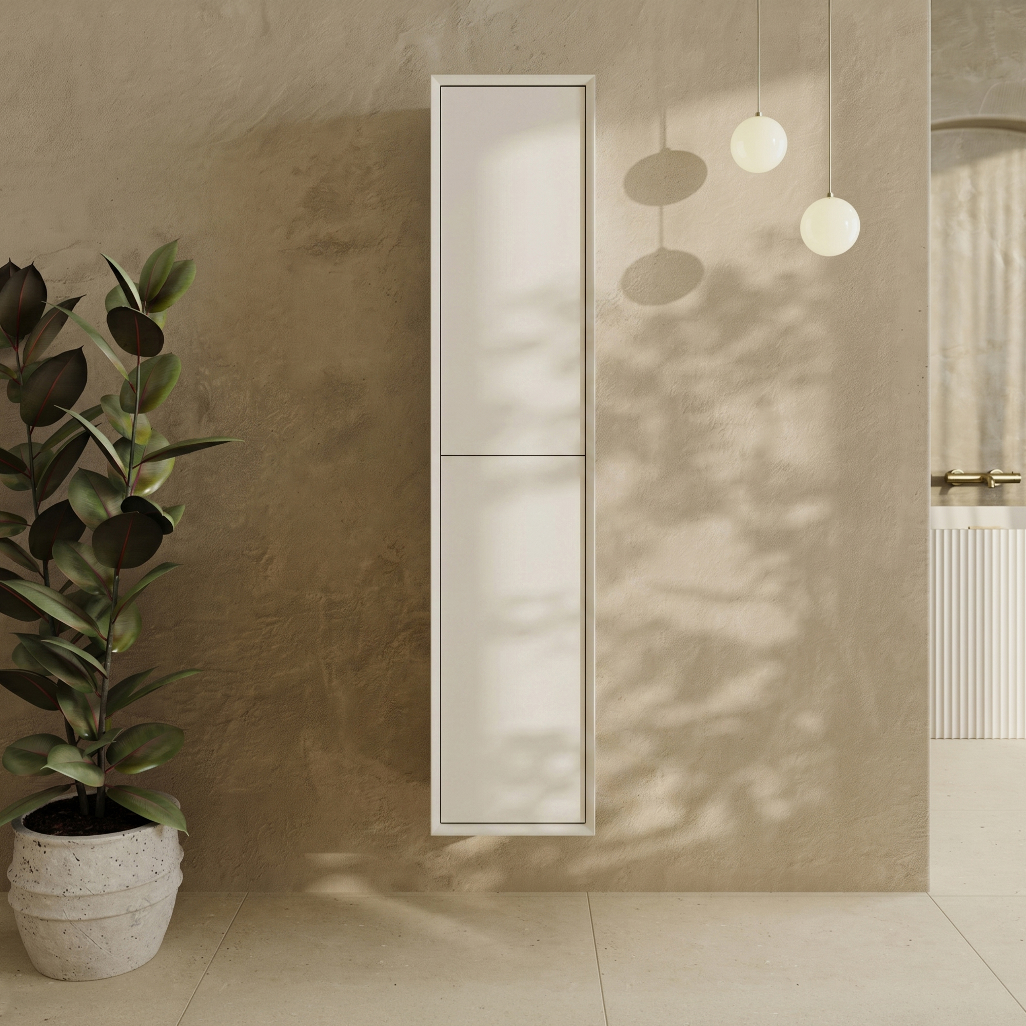 Oslo 1600mm Tall Wall Mounted Storage Unit