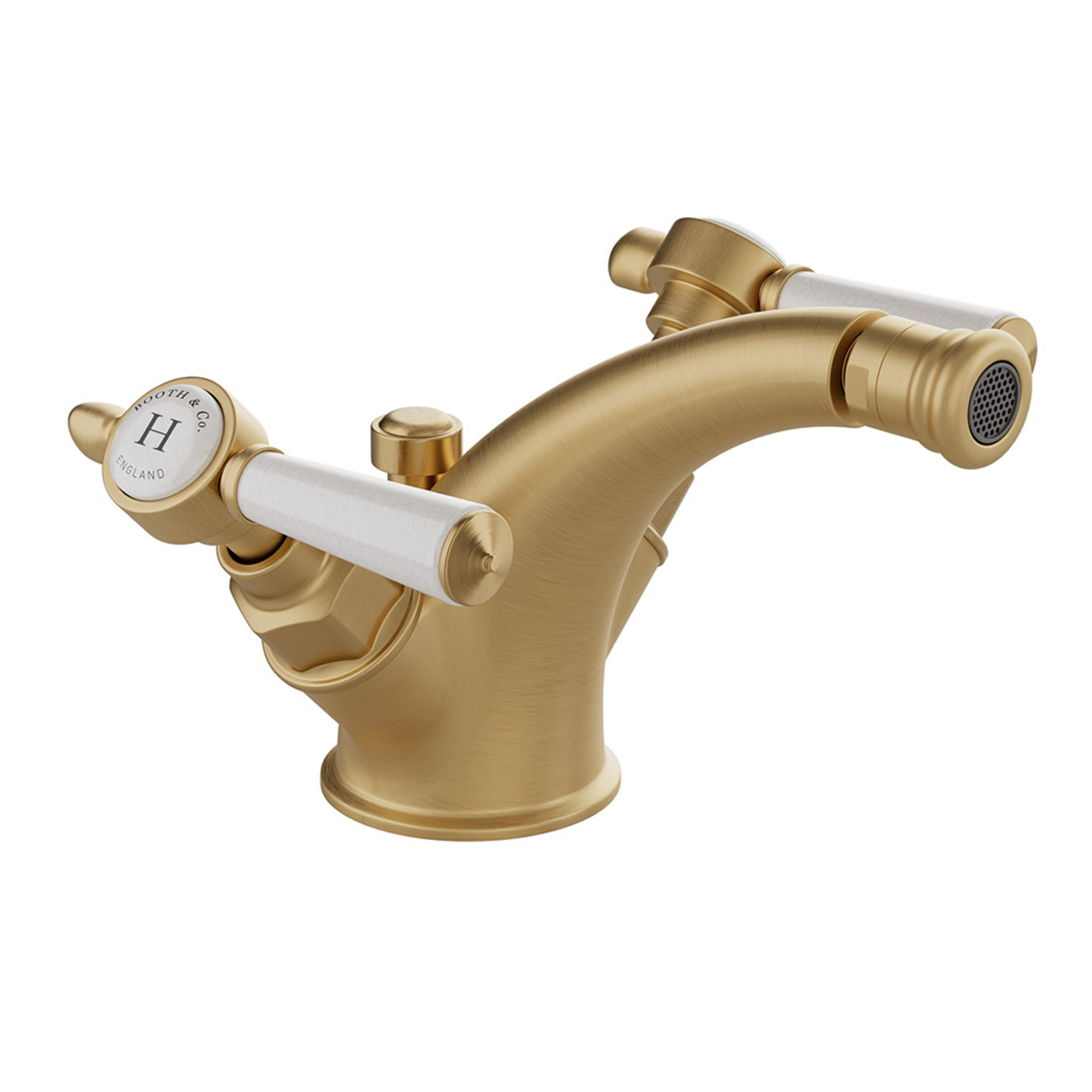 Booth & Co Axbridge Traditional Lever Mono Bidet Mixer with Waste