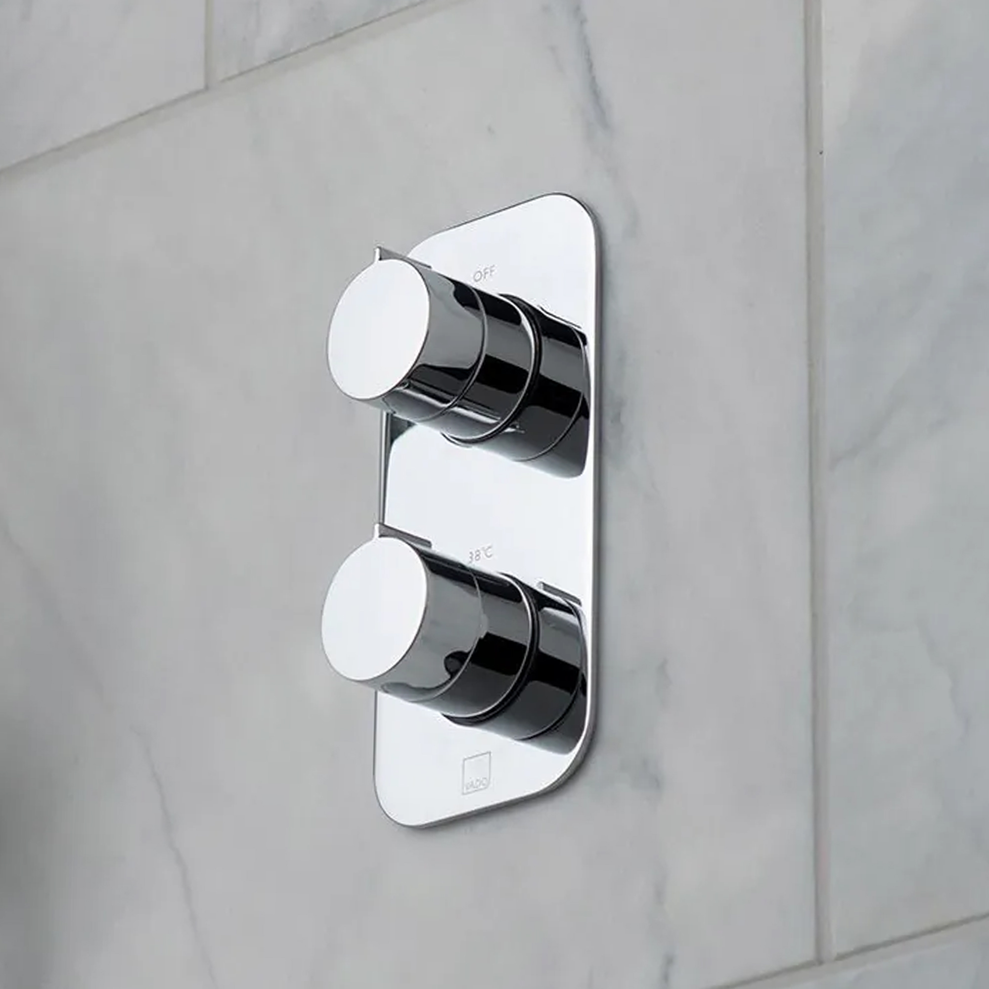 Vado Individual Tablet Altitude Vertical 1 Outlet 2 Handle Thermostatic Concealed Shower Valve