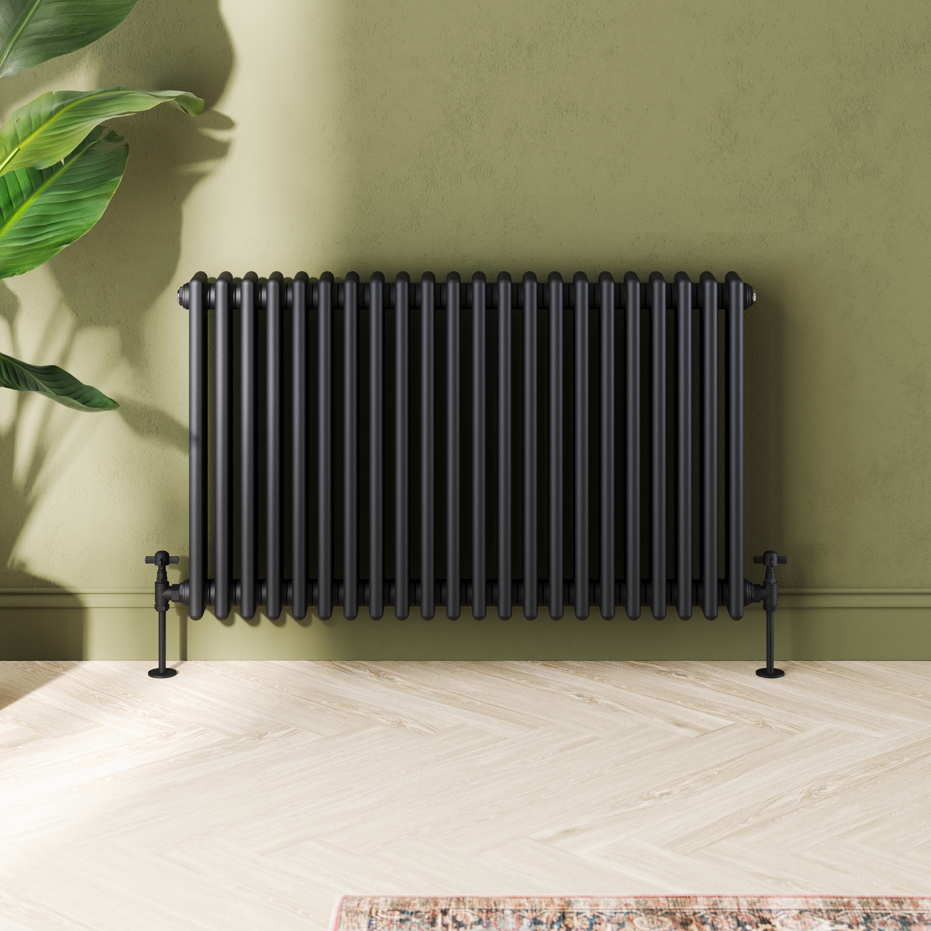 Toasty Ardleigh Matt Black Horizontal Column Radiator
