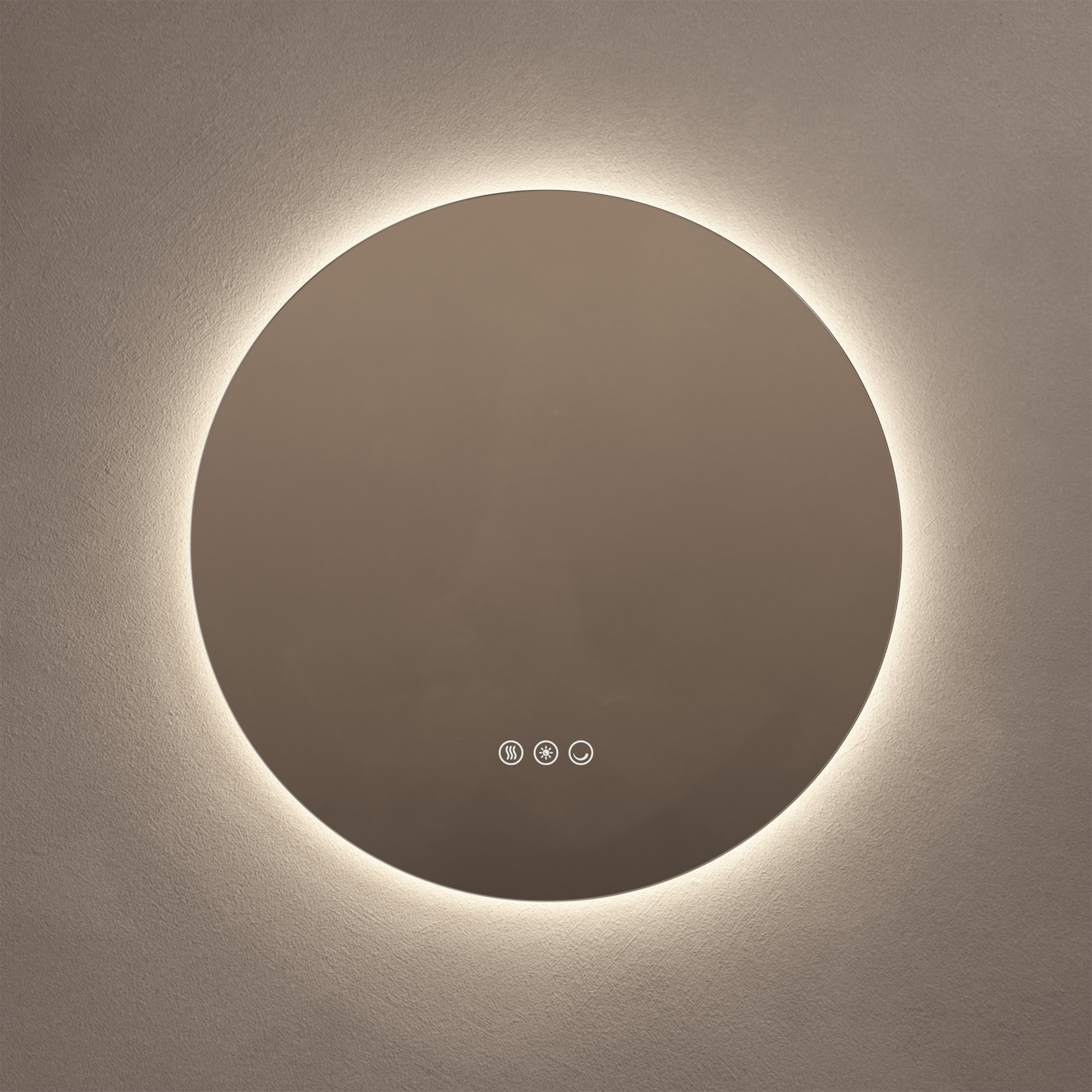 Origins Living Claris Round LED Illuminated Mirror with Demister Pad & Colour Change Lights