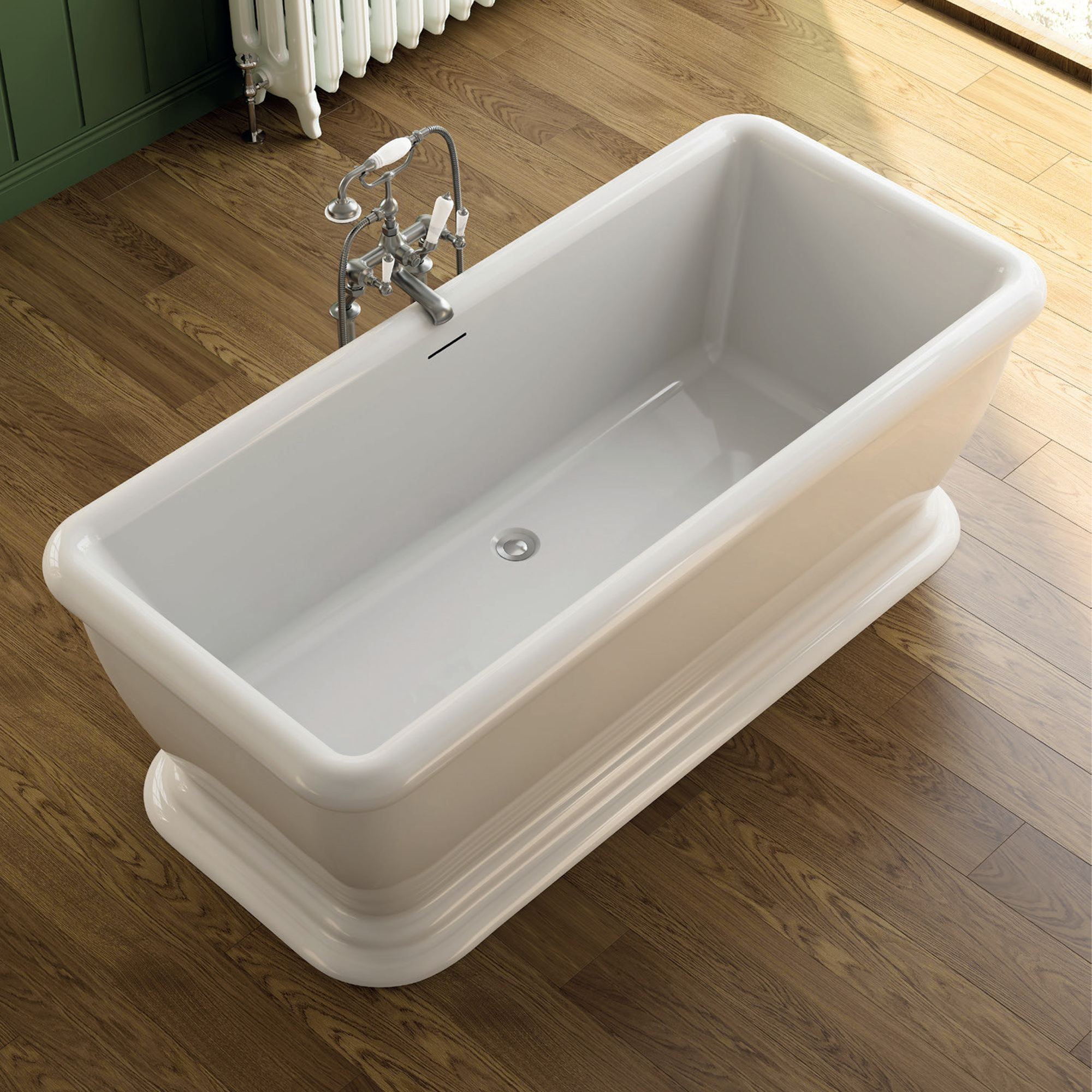 Vincent Alexander Wardour White Freestanding Bath - 1730 x 790mm