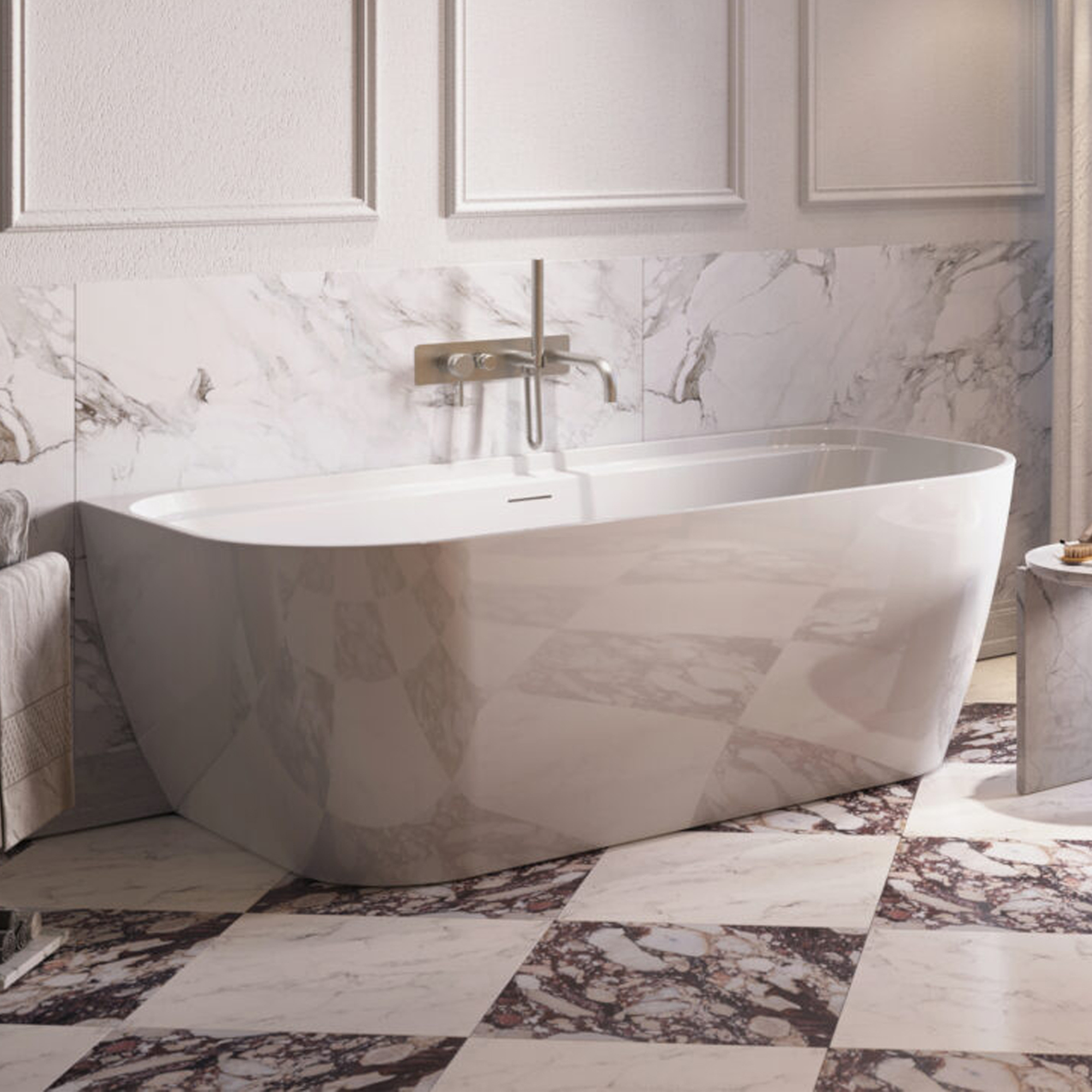 Dune Back To Wall Acrylic Bath - 1700 x 800mm