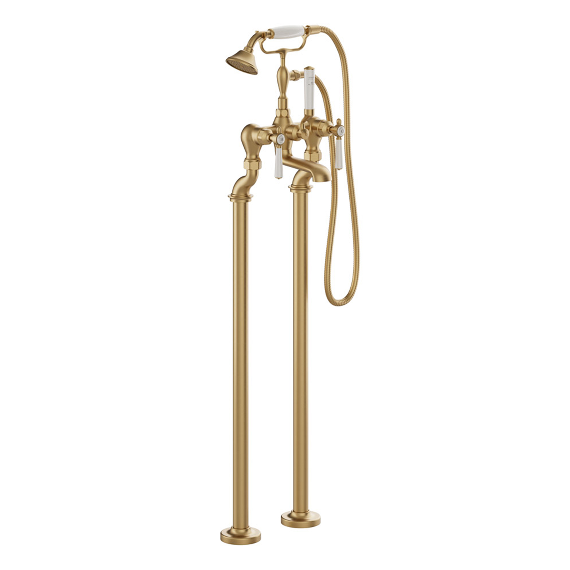 Booth & Co Axbridge Traditional Lever Floorstanding Bath Shower Mixer Tap