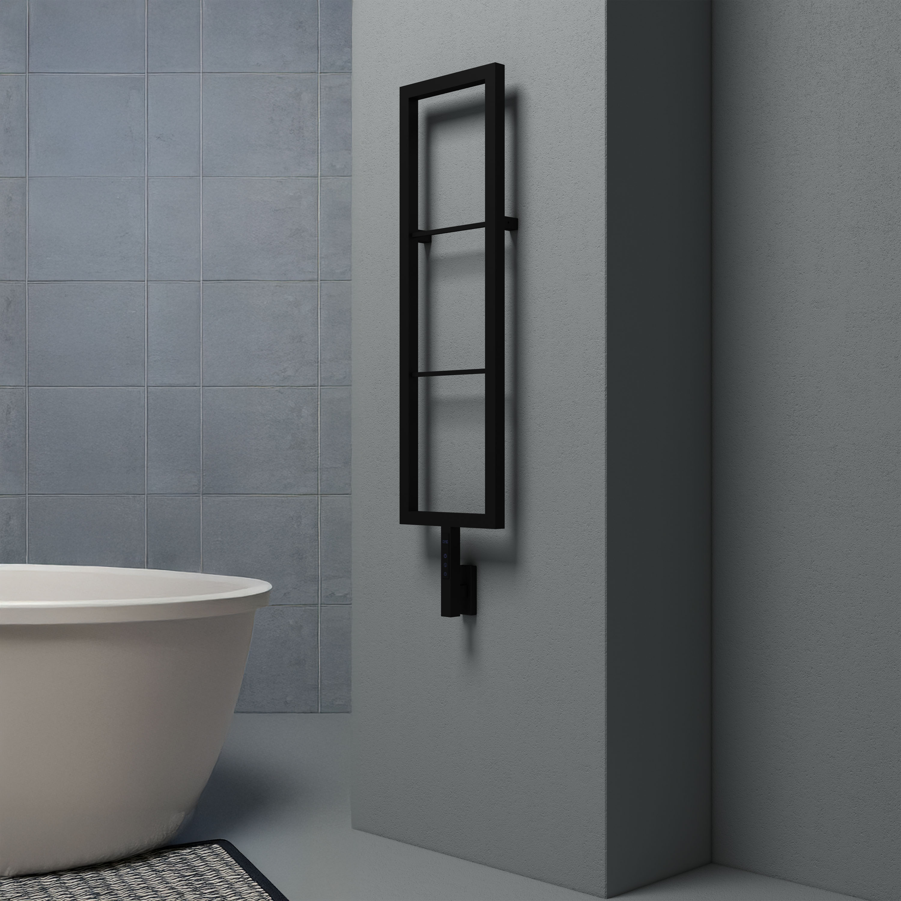 Carisa Vero Stainless Steel Designer Electric Heated Towel Rail