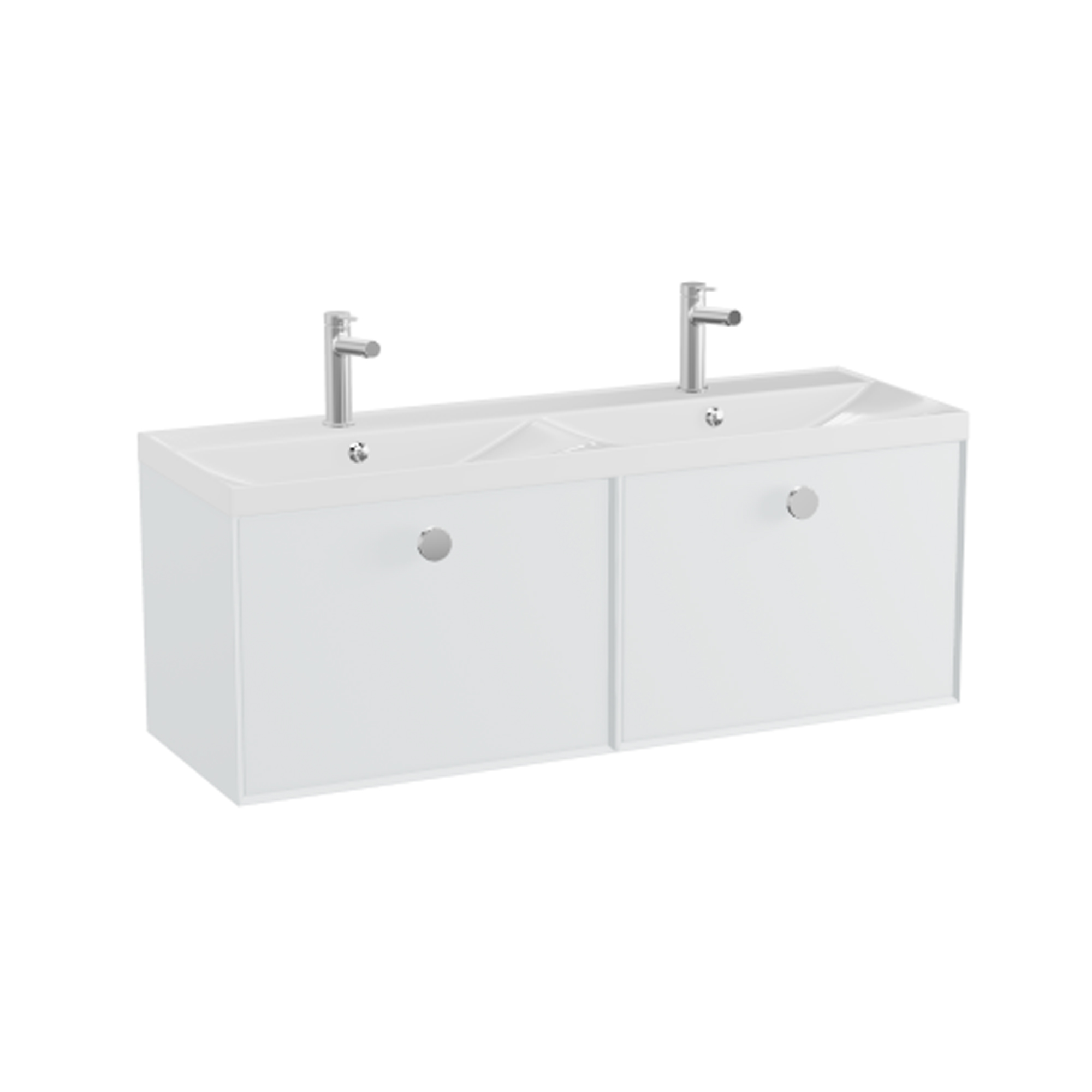 Vado Safari 1200mm Wall Hung Vanity Unit & Double Basin