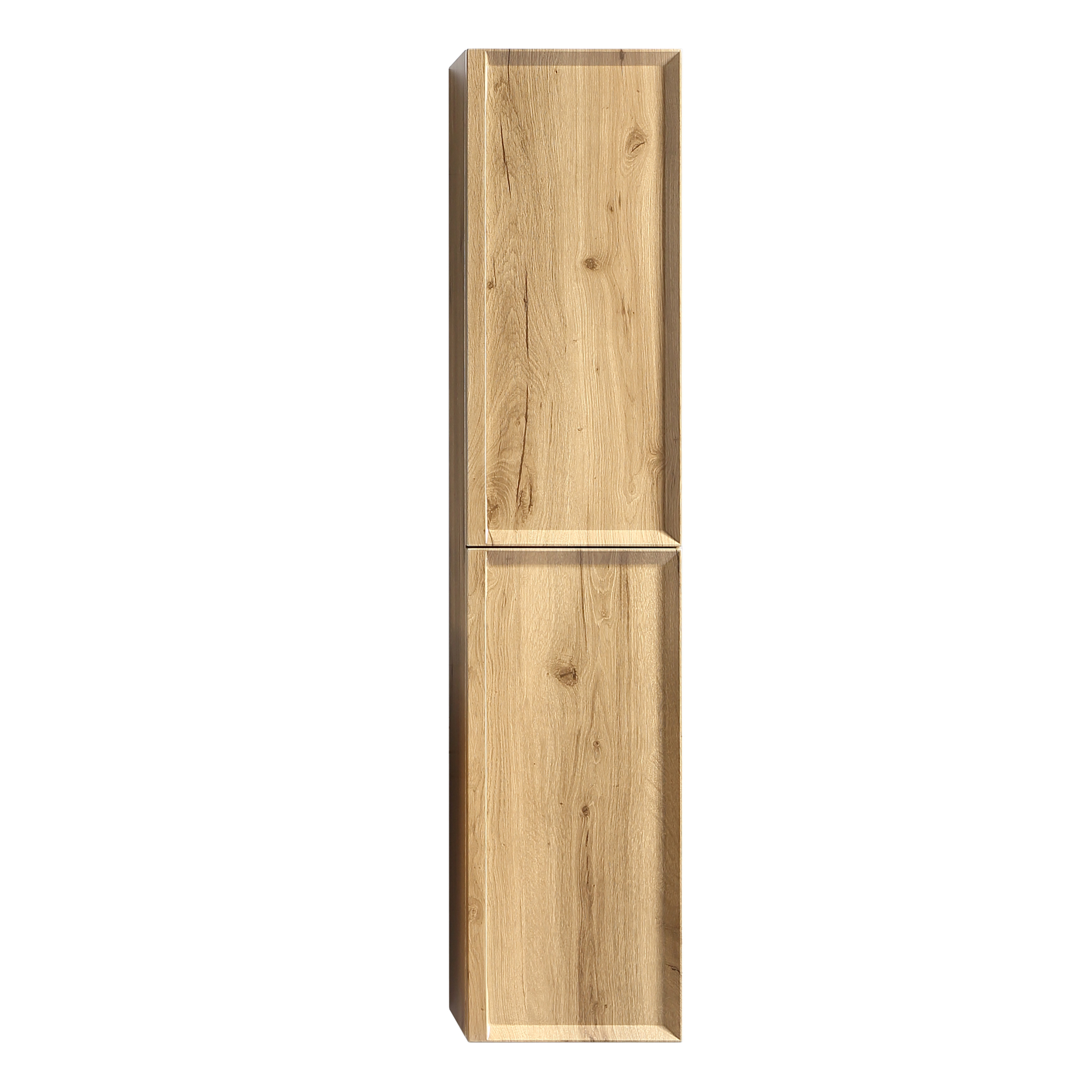 Aura 1600mm Tall Wall Mounted Natural Oak Storage Unit