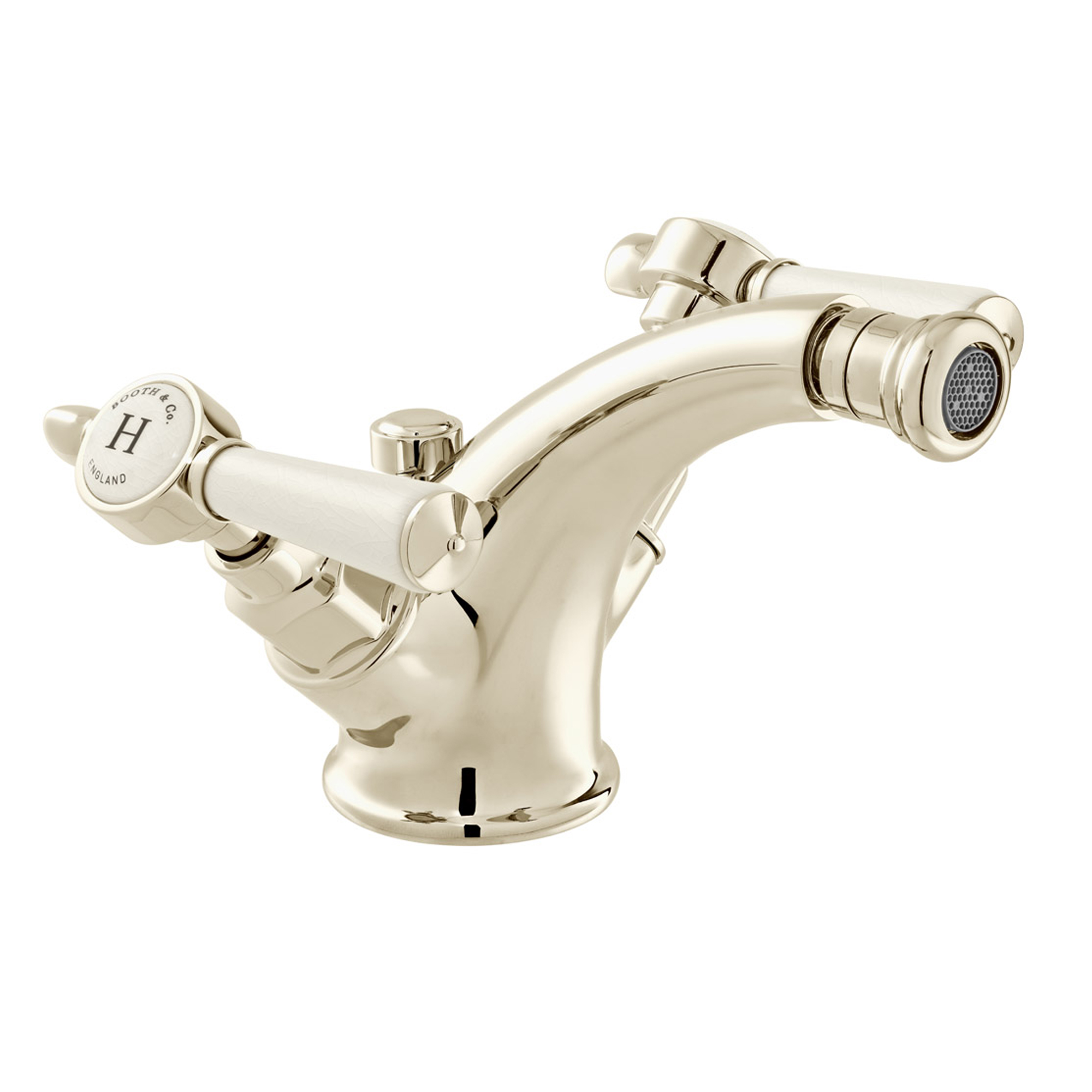 Booth & Co Axbridge Traditional Lever Mono Bidet Mixer with Waste
