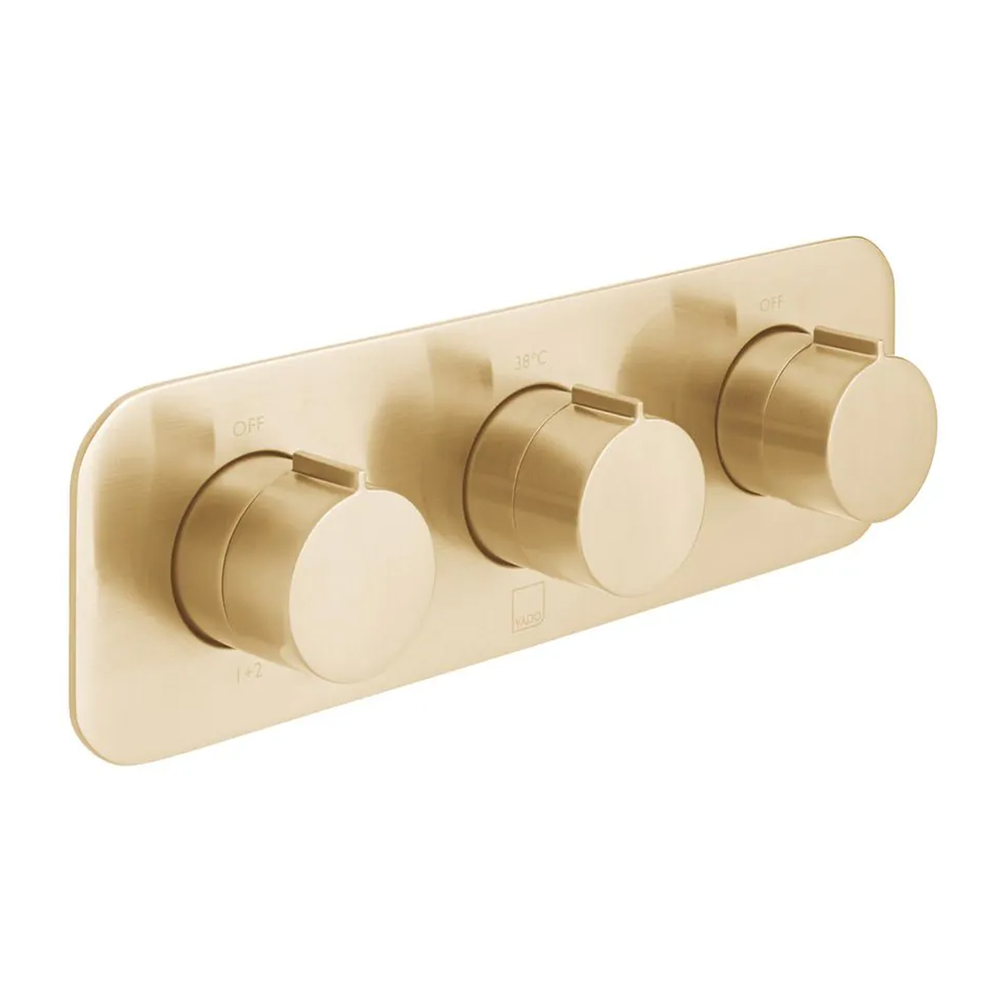 Vado Individual Tablet Altitude Horizontal 3 Outlet 3 Handle Thermostatic Concealed Shower Valve