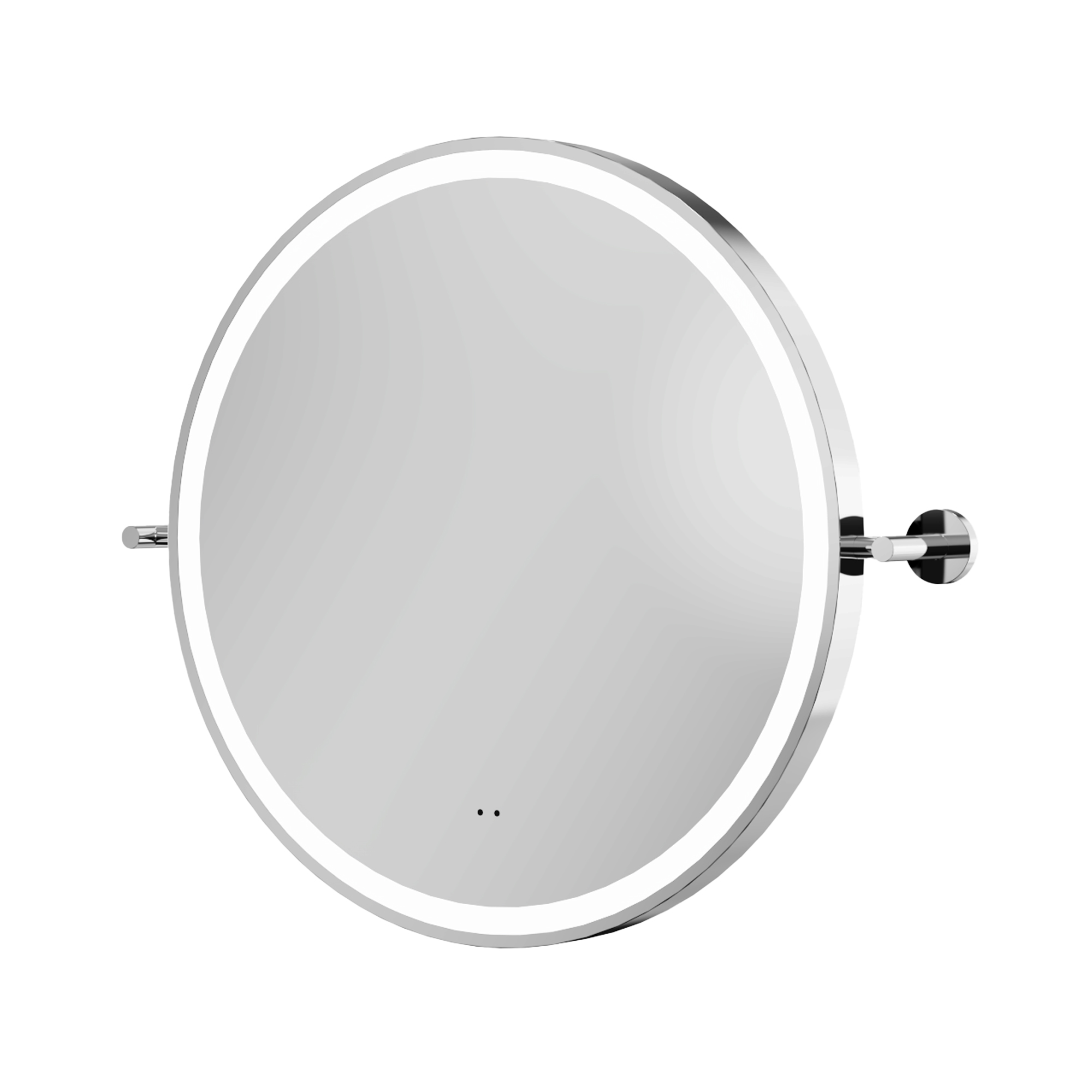 Ester LED Illuminated Framed Round Pivot Mirror with Demister Pad - 600mm