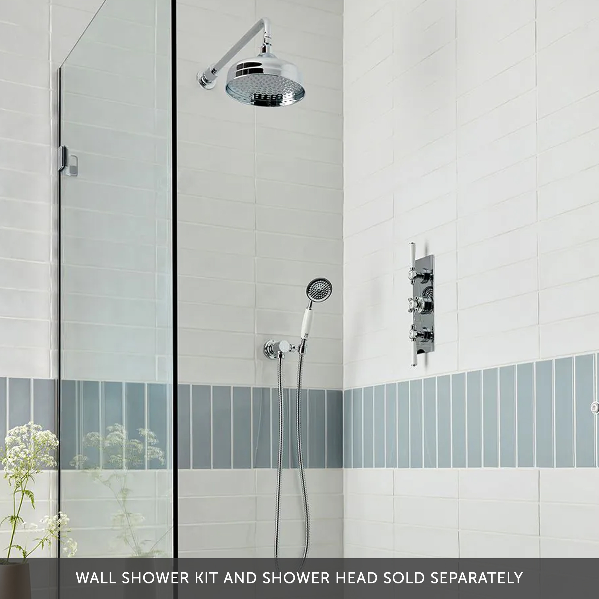 Booth & Co Axbridge Traditional 2 Outlet 3 Handle Concealed Thermostatic Shower Valve
