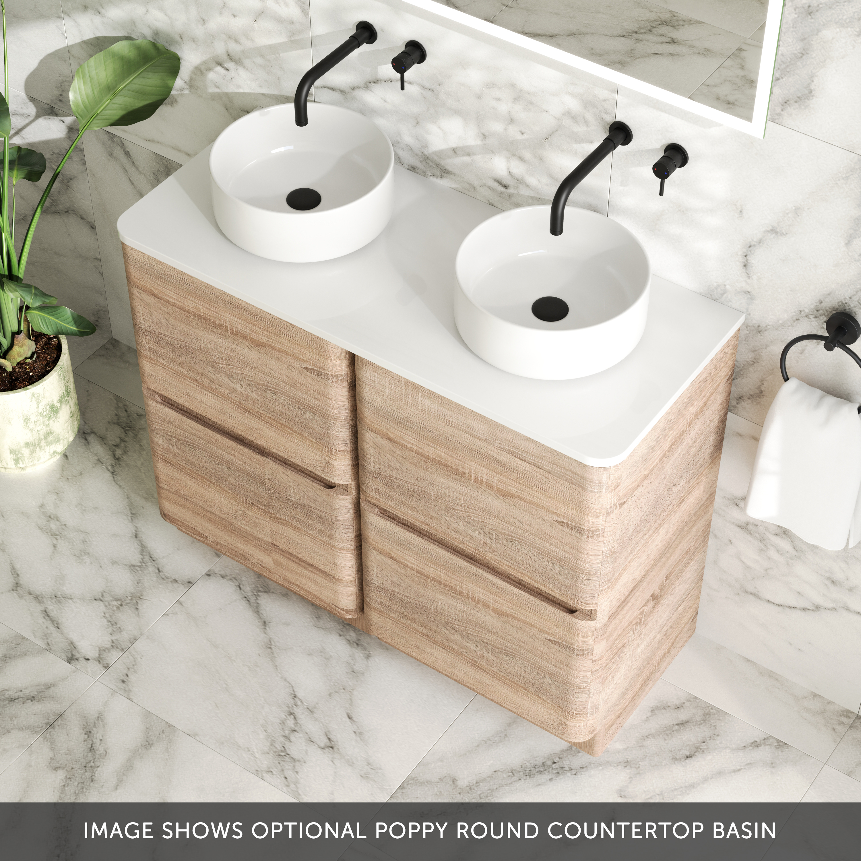 Drench Origin 1000mm Floorstanding Vanity Unit & Countertop
